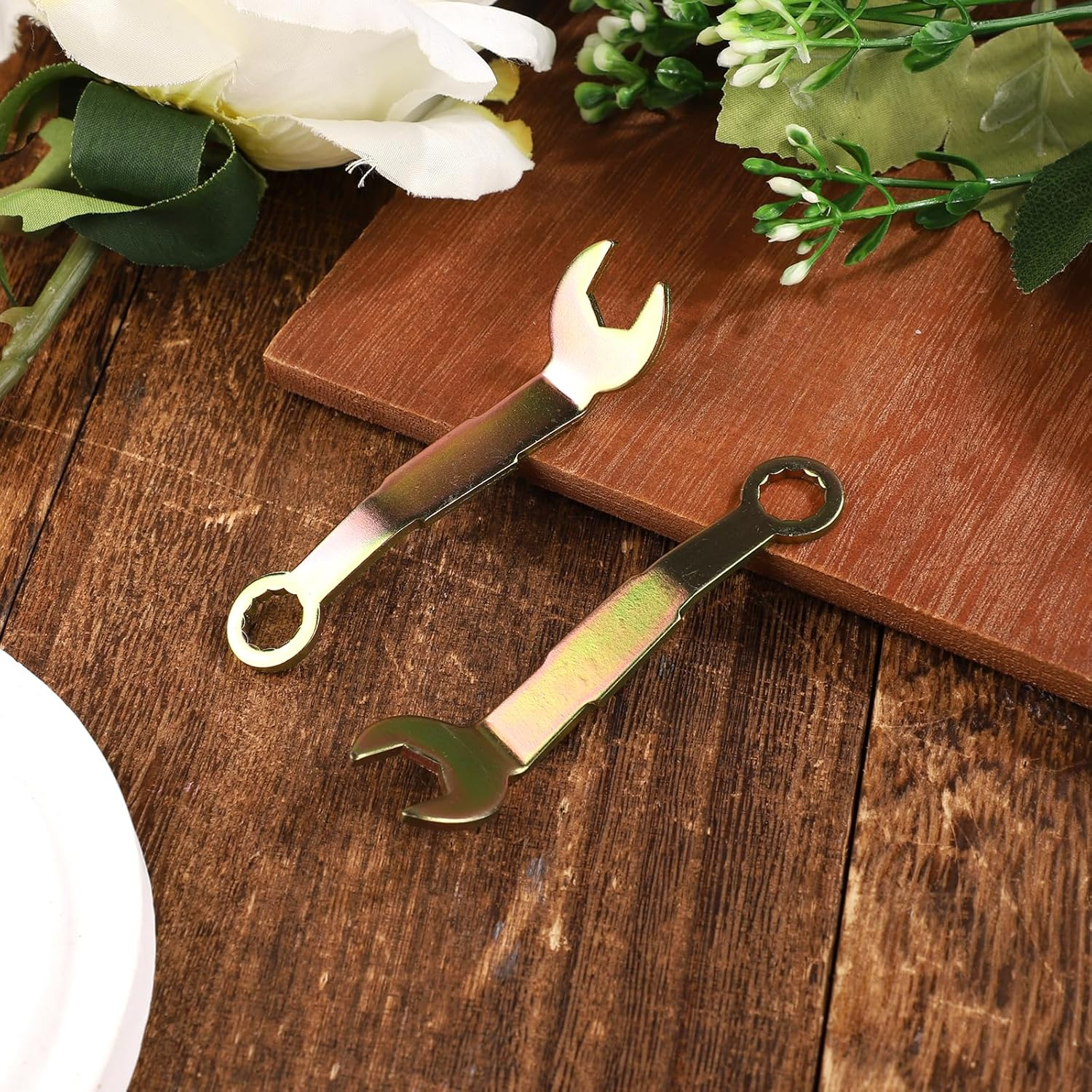 2Pcs N7164 Bi-Fold Closet Door Pivot Adjustment Angled Tools Set, RV Pocket Door Adjusting Wrench Fits for Johnson 3/8 Open Adjustment Wrench Door Hardware image number 2