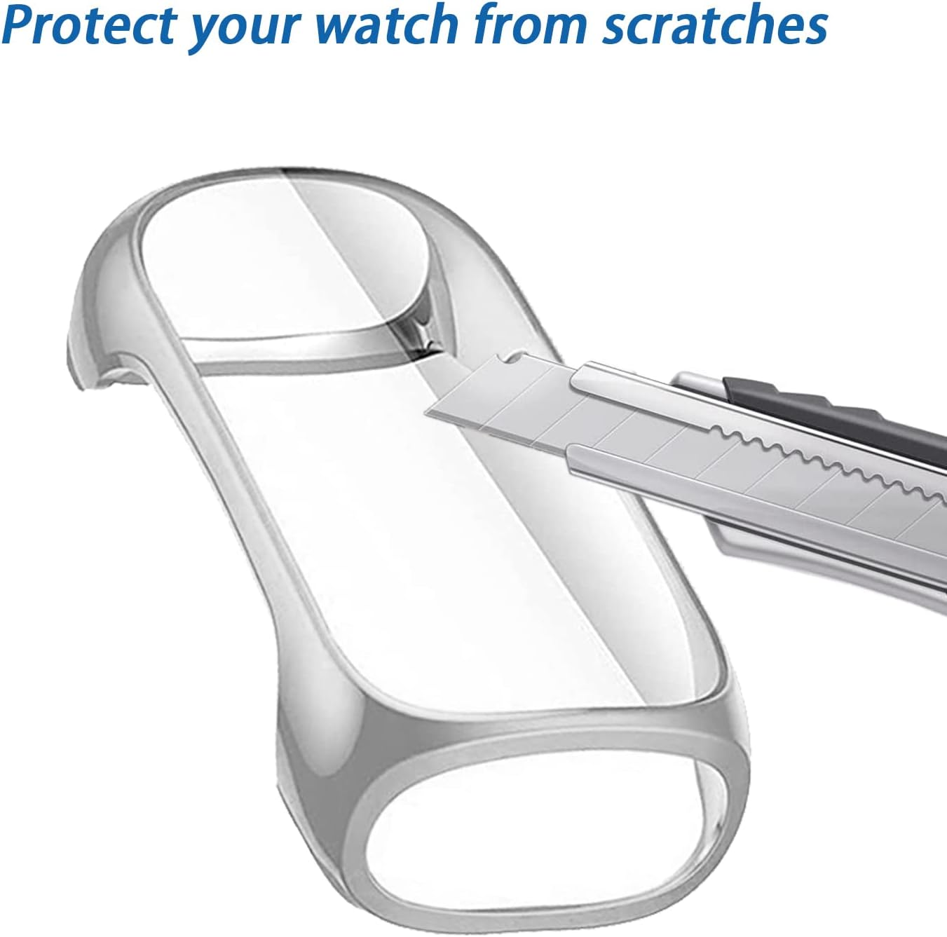 2-Pack Screen Protector Case Compatible with Fitbit Inspire 3, Soft TPU Case Rugged Cover All-Around Protective Case Cover (Silver/Clear) - Black/Clear image number 6