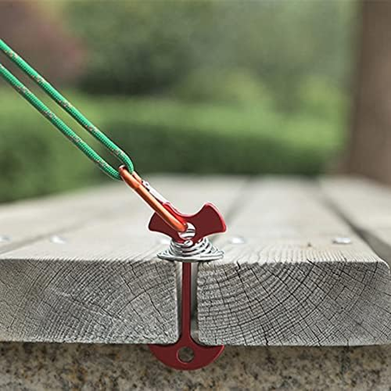 Pvcqjkd 10Pcs Adjustable Plank Floor Spring Anchor Tent Pegs Buckle Outdoor Awning Deck Fixed Nails Camping Tent Hooks image number 3
