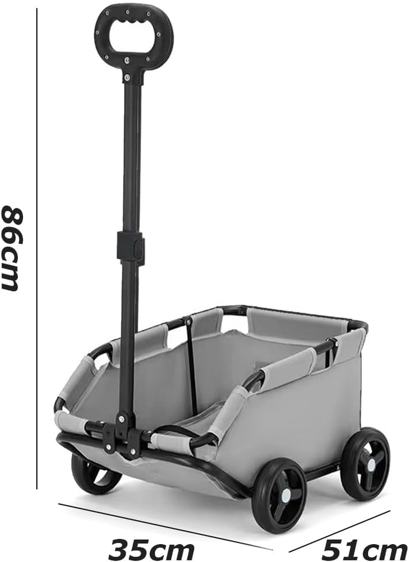 Small Pet Stroller,Folding Dog Pet Stroller,Dog Carrier with Wheels,Pet Travel Cart,360&deg; Rotating Handle,Multi-Functional Cart,For Small Dogs image number 3