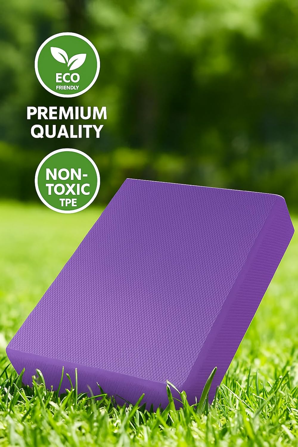 FITNESS MASTER TPE Foam Balance Pad Yoga Exercise Mat Non-Slip Fitness 40Cm - Purple image number 5
