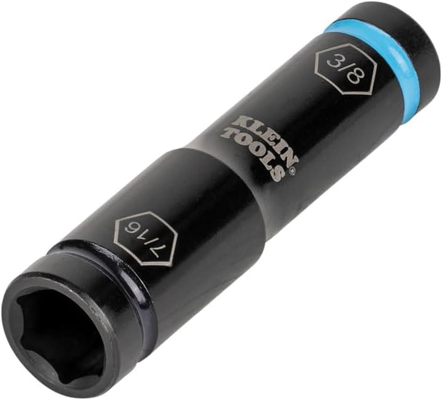 Klein Tools Flip Impact Socket, 7/16 and 3/8-Inch Size image number 2