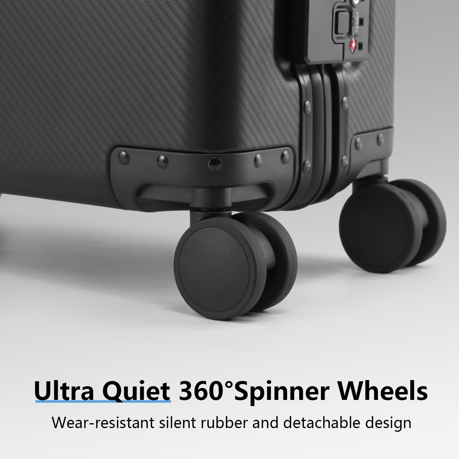 Simcat All Aluminium Luggage,Large Suitcase Hard Shell,Airline Approved Carry on Suitcase with TSA Locks, Silent Wheels, Black, 47X25X72Cm