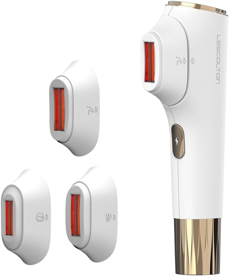 LESCOLTON IPL Hair Removal, 3 Heads Painless Laser Hair Removal Device for Men and Women - Epilation for Body and Face