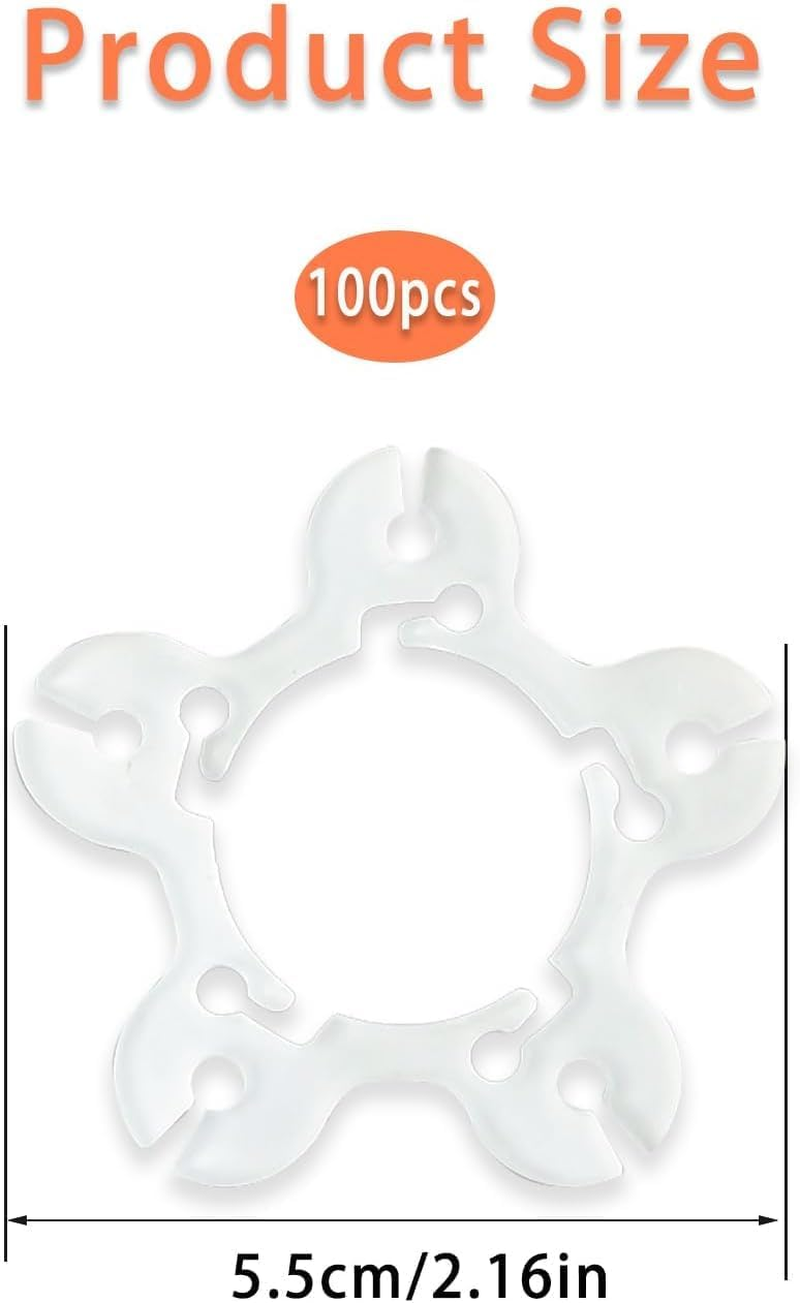 Balloon Connectors Clips, 100Pcs Balloon Clips Balloon Connectors Clip Holder,White Balloon Connectors Clip Holders,Plastic Balloon Connectors Clip Holder,Balloon Clips Connectors Clip Holder for Arch