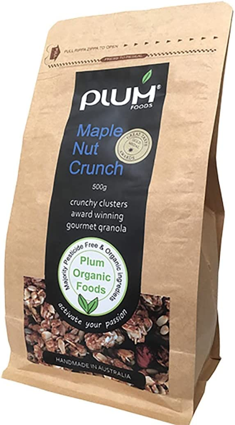Maple Nut Crunch Granola 500G Crunchy Clusters - Plum Foods