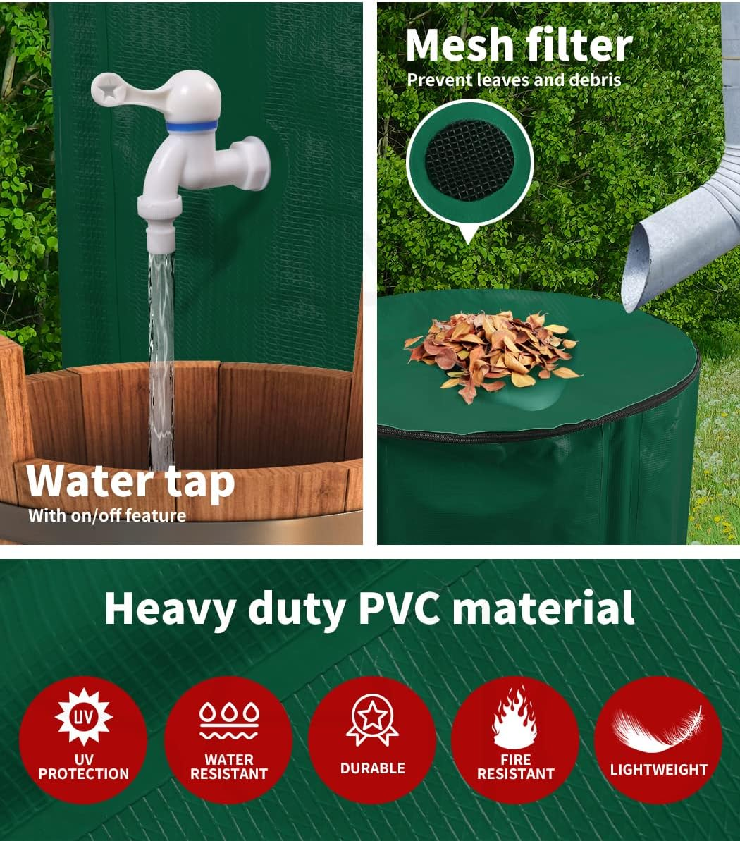 Water Tank Rain Storage Tanks Collapsible Camping Caravan Hydroponic Aqua 250L image number 2