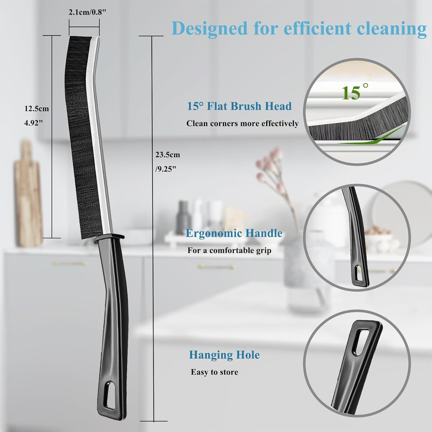 Cleaning Brushes Set-10Pcs Scrub Brush Toilet Cleaner, Grout Brush Set Clean Tools for Groove Corner, Household Cleaning Products for Kitchen, Bathroom, Window and Toilet image number 2