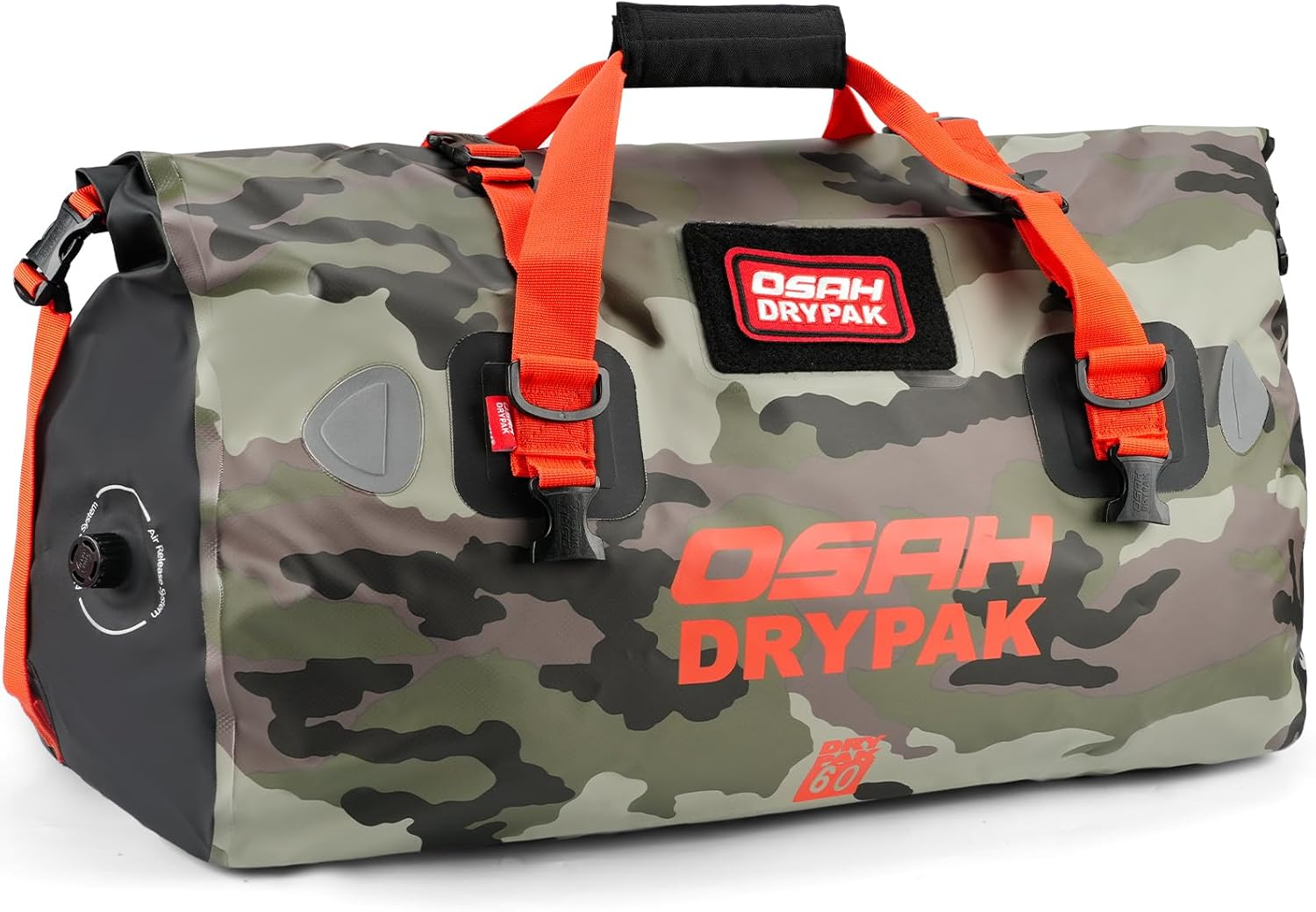 Waterproof Duffel Bag - Motorcycle Dry Bag Tail Bag with Large Storage Space, Waterproof Luggage Duffle Bags with Outer Mesh Zipper Pocket for Camping, Kayaking, Fishing & Traveling image number 3