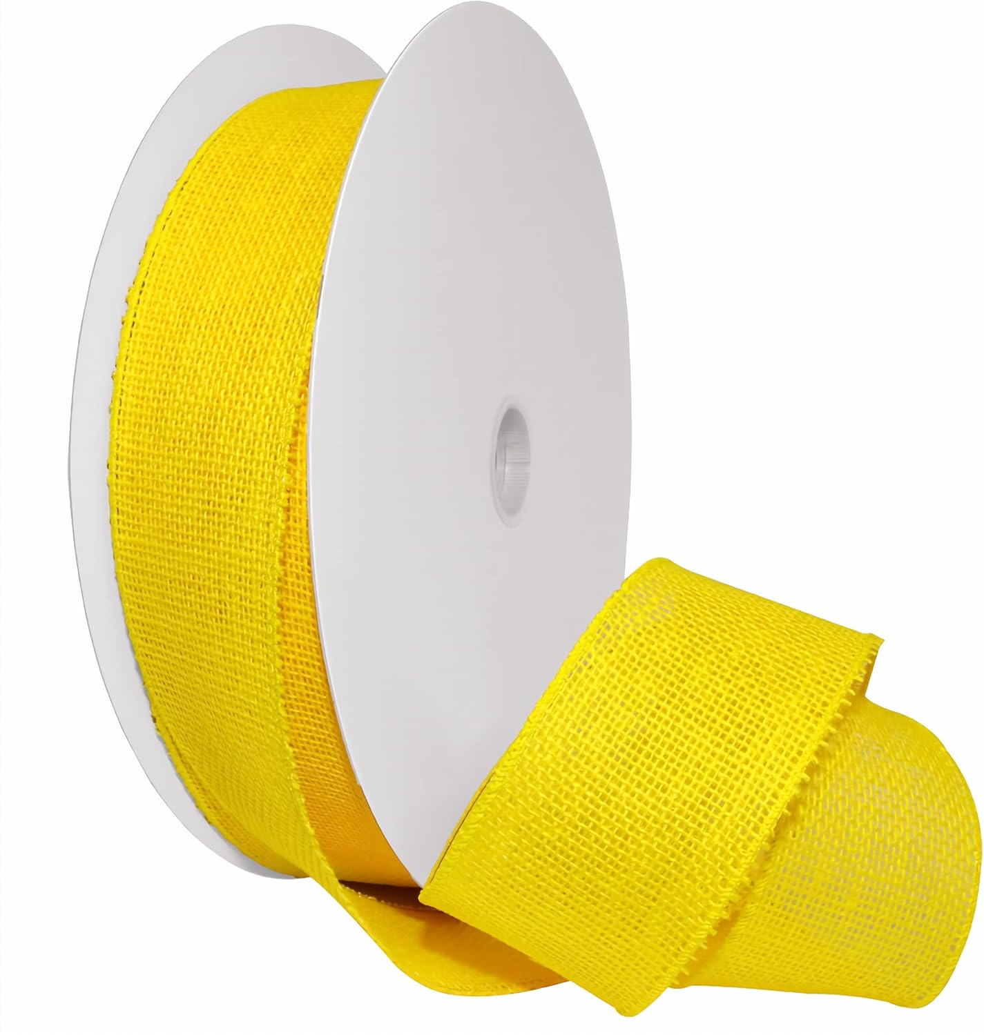 Morex Ribbon 1252.40/50-620 Burlap 1.5" X 50 YD Jute Wired Ribbon, Orange, Arts & Crafts Burlap Roll for Wedding Decor and Easter Decorations, Rustic Christmas Decorations Indoor Home Decor