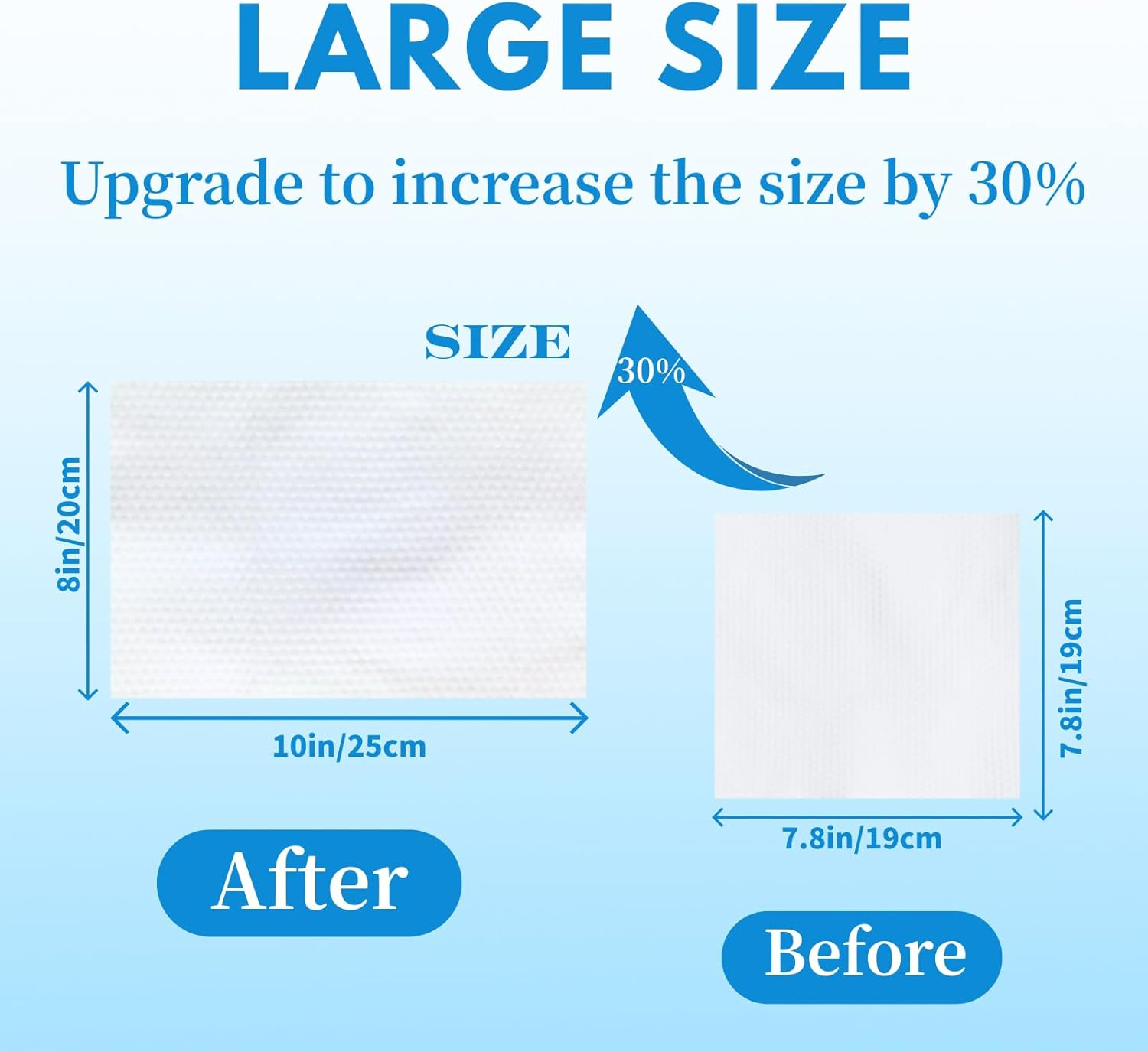 Disposable Face Towel, VIETDAI Large and Soft Clean Facial Towels for Sensitive Skin, Cotton Face Towelette Disposable for Facial Cleansing, Makeup Removing, Nursing, Travel - 50 Count image number 1