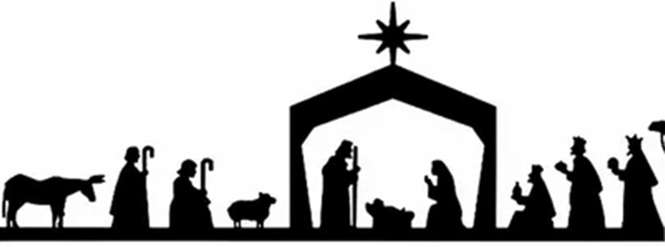 Nativity Scene Sets, Nativity Sets for Christmas Indoor, Black Metal Nativity Scene with Wooden Base, People Nativity Set Decorations for Christmas Xmas Home Table Shelf(#1) image number 6