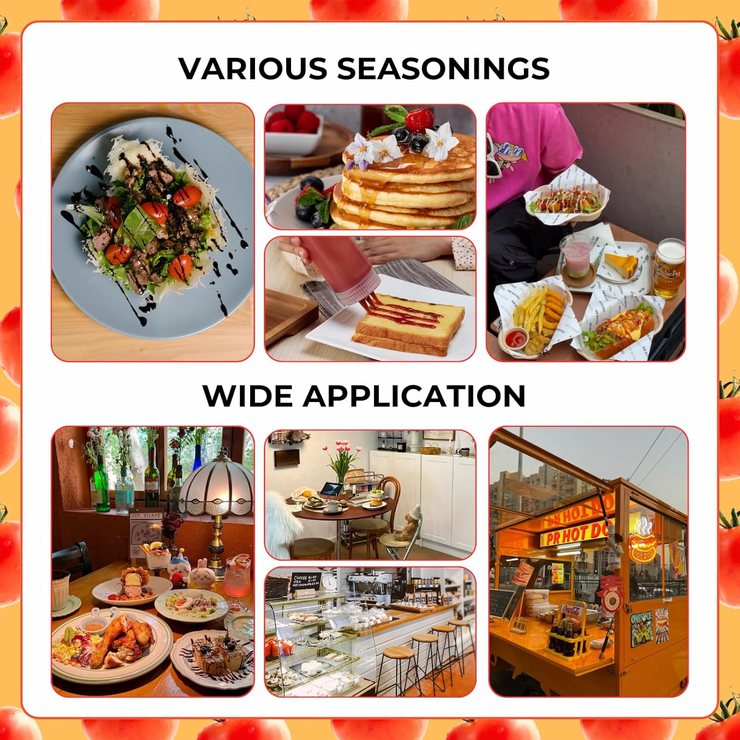 Beyonday 3Pcs Seasoning Bottles - 3 Hole Squeeze for Ketchup, Mustard, Dressing, Salad or Sauce (16Oz, White) image number 3