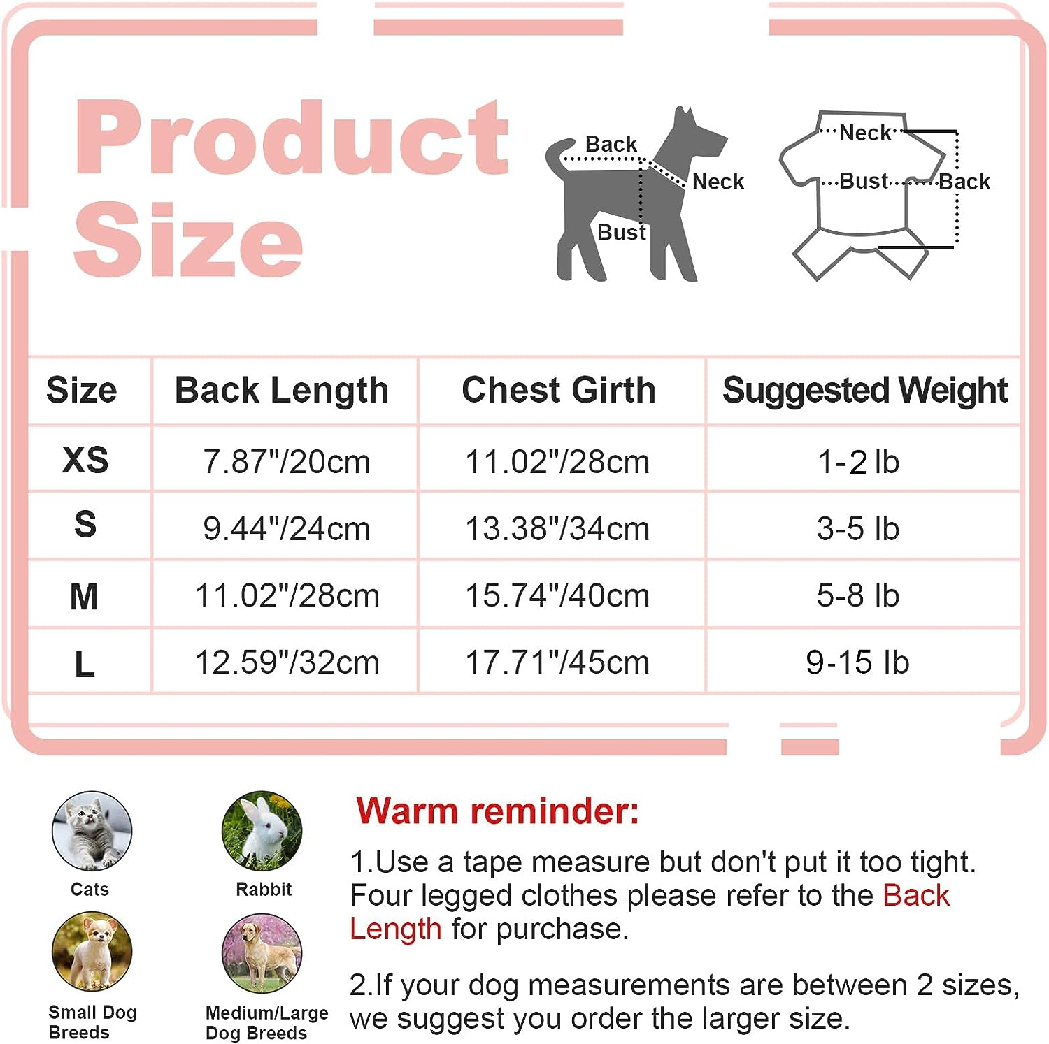 2 Pack Dog Sweaters for Small Dogs Boy Girl Fleece Puppy Pjs Jammies 4 Leg Dog Clothes for Chihuahua Yorkie Winter Warm Onesies Jumpsuit Clothing for Pet Dogs Male Female (Medium Bust 14.5") image number 2