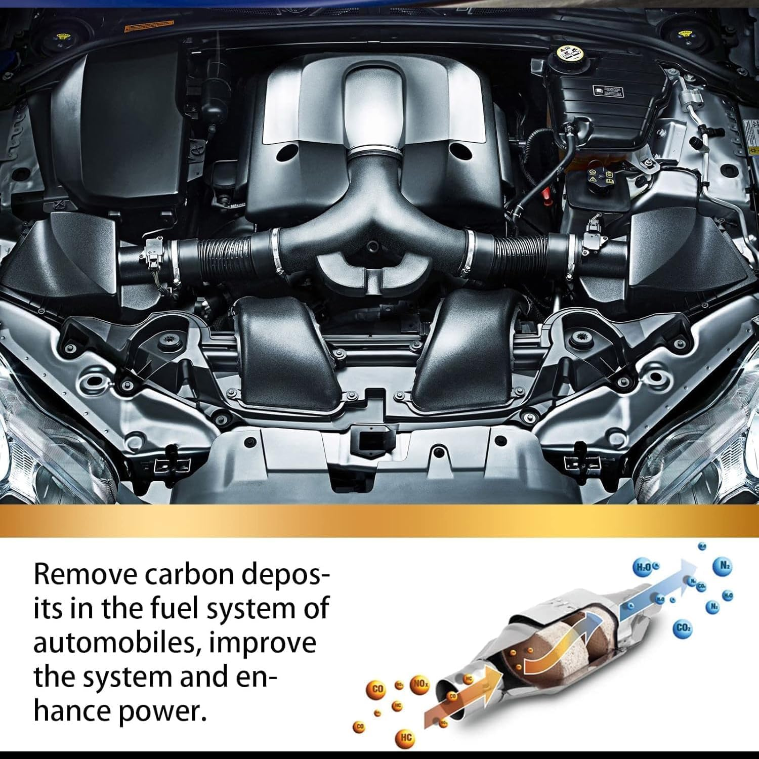 3PCS Catalytic Converter Cleaner Kit, Boost up Catalytic Converter Cleaner Auto Parts Engine, Fuel and Exhaust Pipe Cleaners, Fuel System Treatment Oil for Gas and Diesel Car image number 5