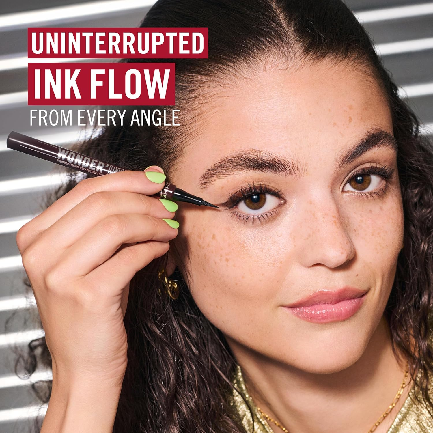 Rimmel Wonder'Ink, 002 Spiced Chestnut, Brown, Eyeliner, Eyeliner Pen, Precision Eyeliner, Precision Eyeliner Pen, Matte Eyeliner, Matte Finish, High Pigment, All Day Wear, Waterproof, Smudge-Proof, 1Ml (0.03Oz) image number 3