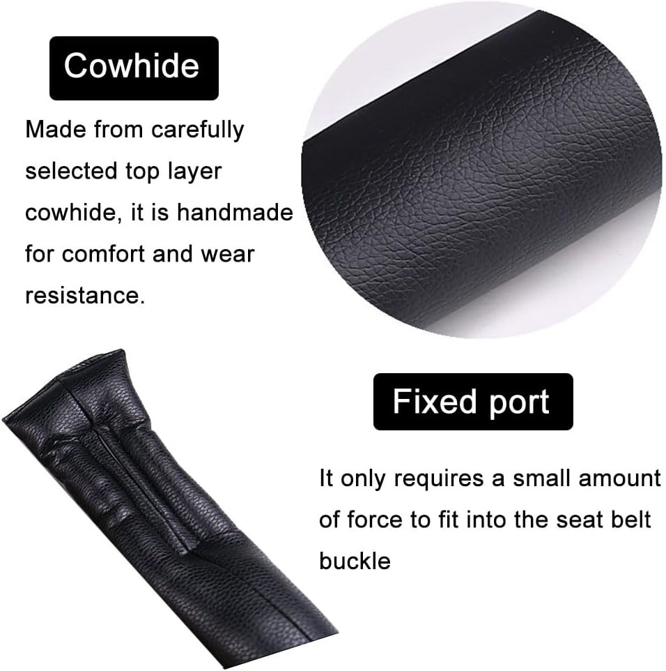 Car Seat Gap Filler, Two Piece Leather General Motors Gap Plug,Flexible Gap Filler between Car Seat and Console,Used to Prevent Things from Falling Off(Black) image number 4