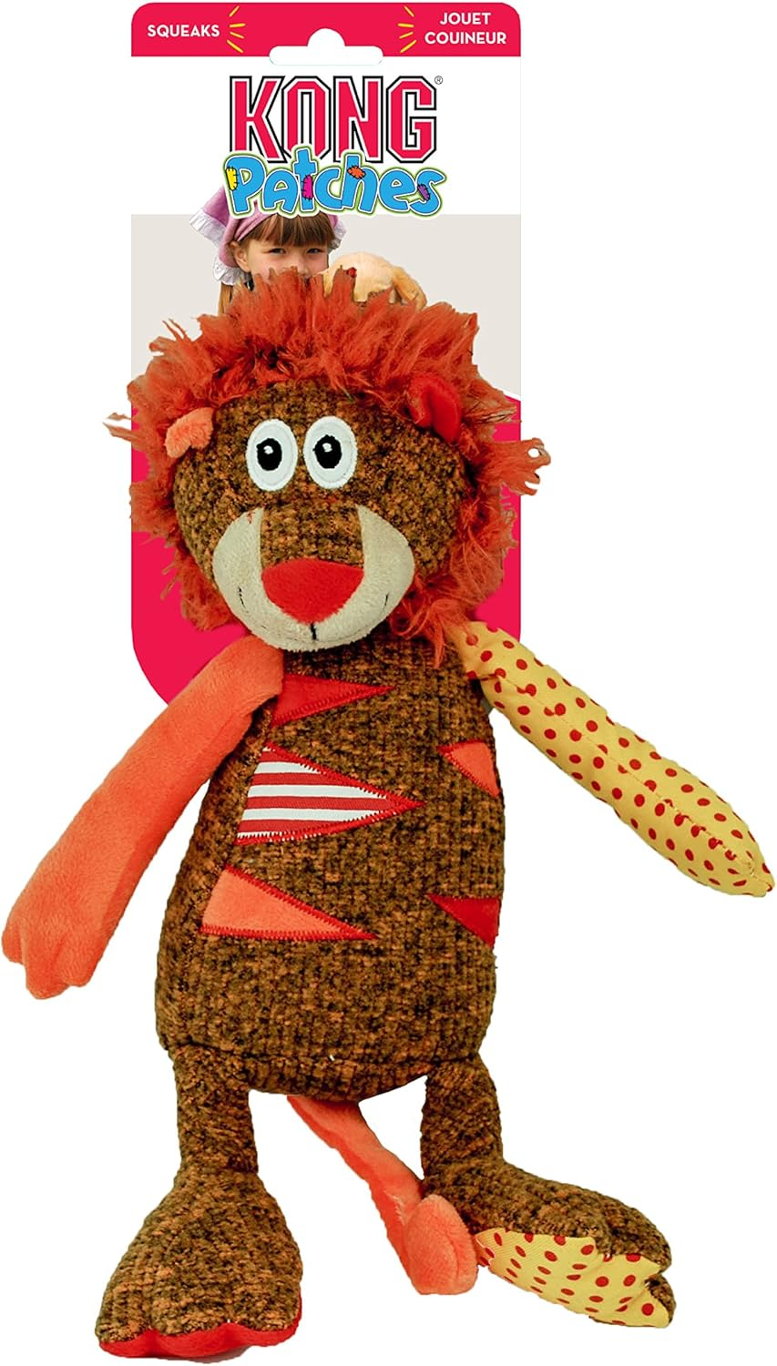 KONG RPP32 Patches Lion Small Dog Toy image number 1