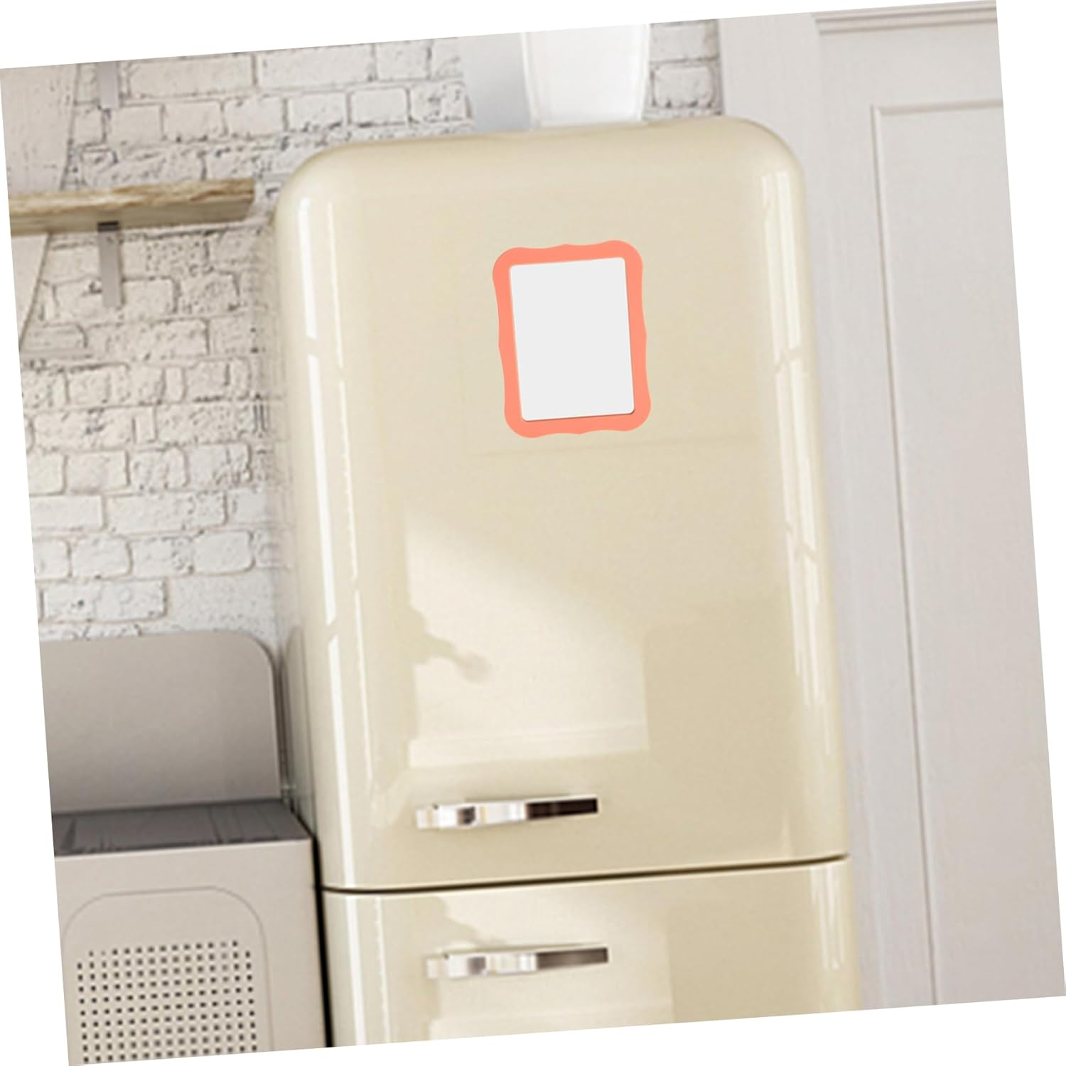 ULTECHNOVO Magnetic Mirror for Locker 5X7 Inch Orange Decorative Cabinet Mirror Magnetic Dressing Table for Home Office School Use - Orange image number 4