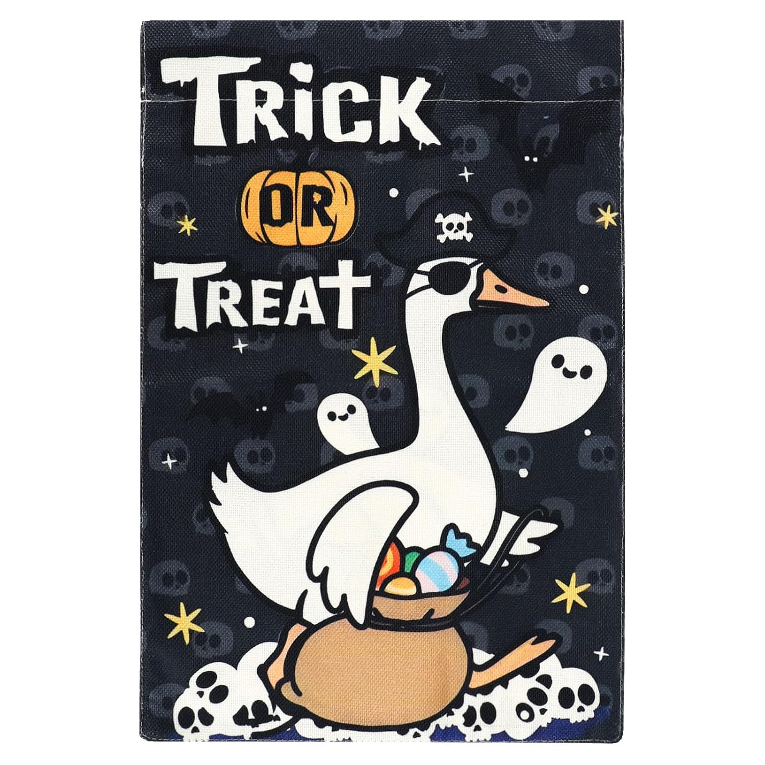 Halloween Garden Flag, 12X18 Inch Funny Trick-Or-Treat Halloween Goose Flag Colorful Double Sided Garden Decorations for Party Holiday Outdoor Yard Home Decor image number 6