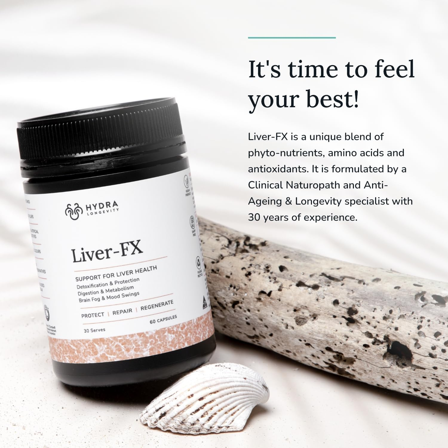 Liver-Fx Liver Support Supplement with Milk Thistle, Dandelion Root, Liver Cleanse & Detox Formula, Non-Gmo, Vegan, 60 Capsules (30 Servings) image number 5