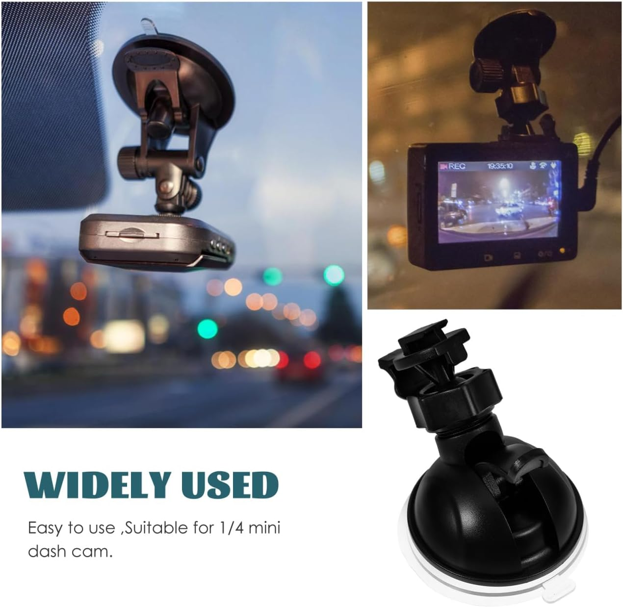 ULTECHNOVO Recorder Stand Car Mount Car Dash Camera Suction Mount Suction Cup Mount for Dash Cam Dash Camera Mount Holder Mini Suction Cup Mount Dash Camera Suction Cup Mount Plastic image number 6