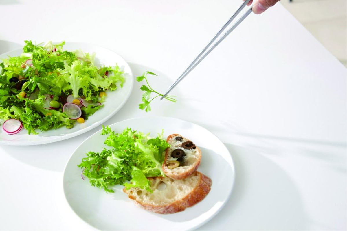 Yoshikawa Eatoco AS0029 Vegetable Chopsticks, Tongs, Pottery, Fry, Stainless Steel, Width 0.7 X Length 9.8 Inches (1.7 X 25 Cm) image number 3