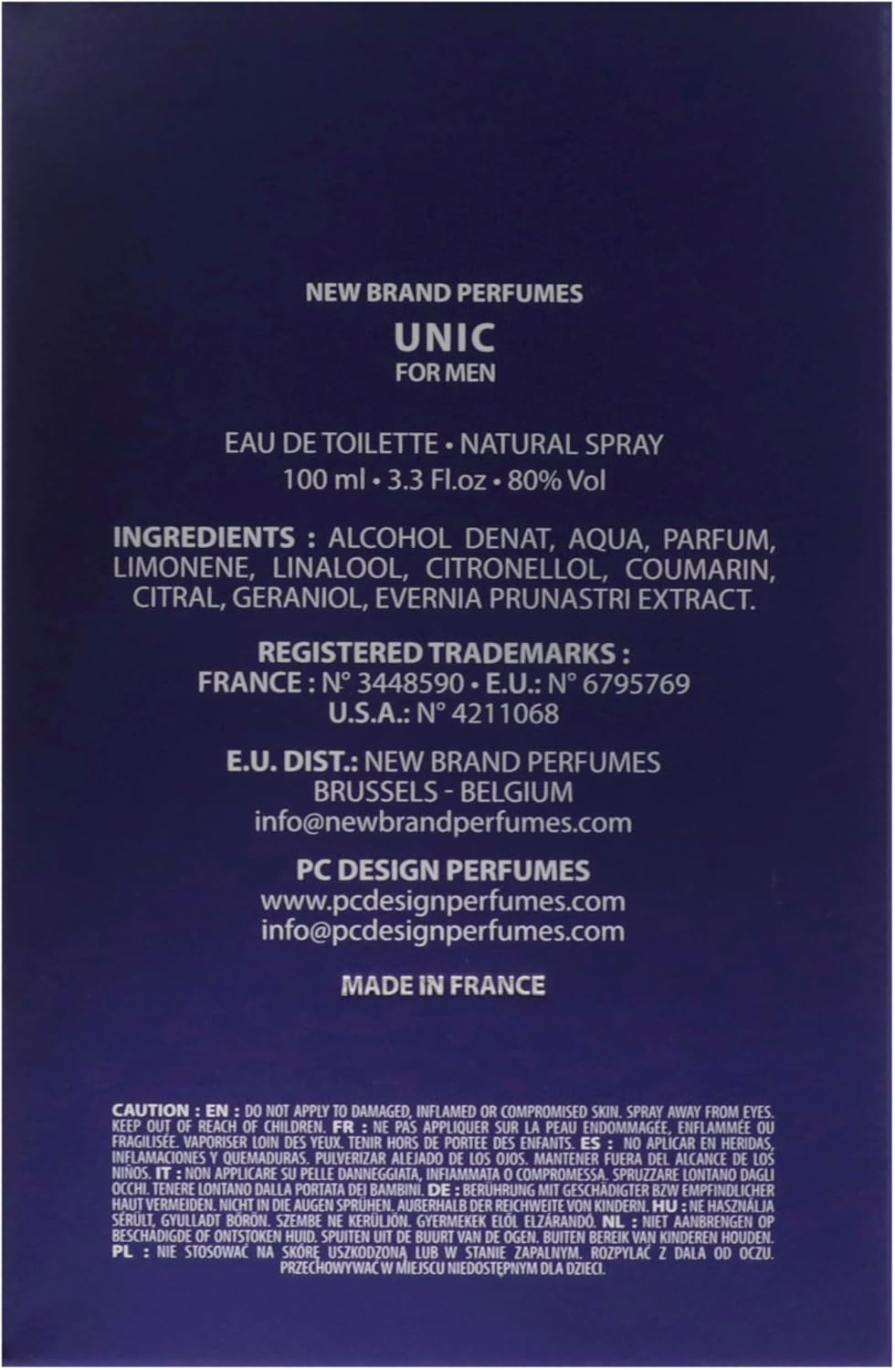 New Brand Unic by New Brand for Men - 3.3 Oz EDT Spray image number 4