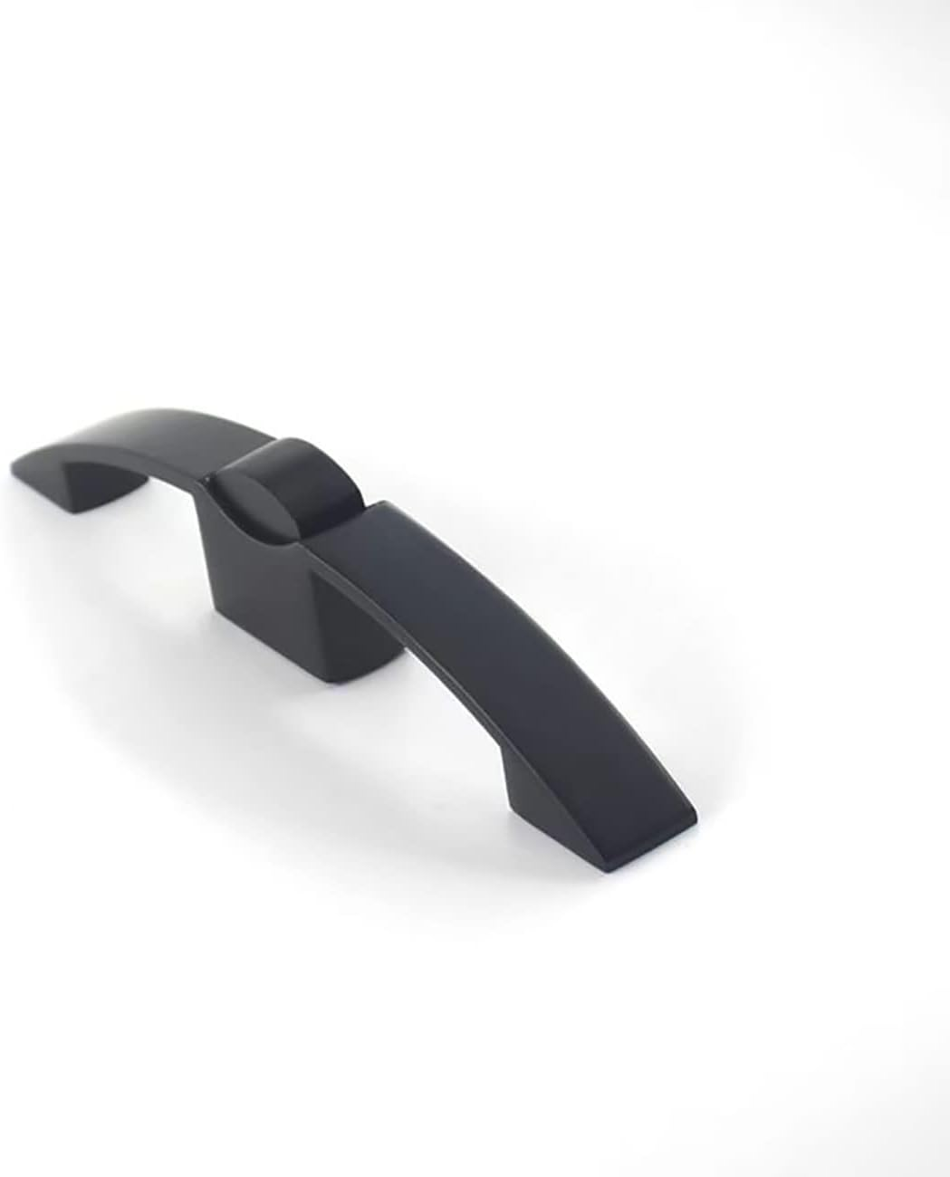 Chrome Arc Push Button Pull Handle Lock for Caravan, RV, Cupboard, Yacht, Boat Drawer, Zinc Alloy Handle for Hanging Cabinet Door, Trailer (2 Pack, Black) image number 3