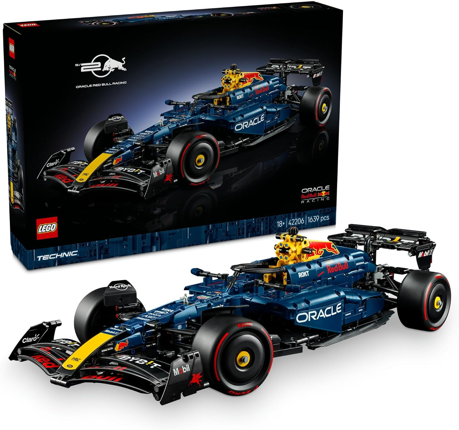 LEGO&reg; Technic&trade; Oracle Red Bull Racing RB20 F1 Car 42206 Model Kit for Adults, Build Your Own Race Vehicle, Building Set Toys for Formula One Fans image number 4