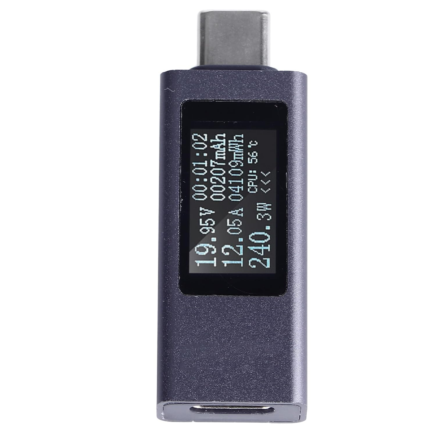USB C Power Meter, USB C Multimeter Voltage and Current Tester 0-12A 4-30V for Phone Charging, LED Display image number 6