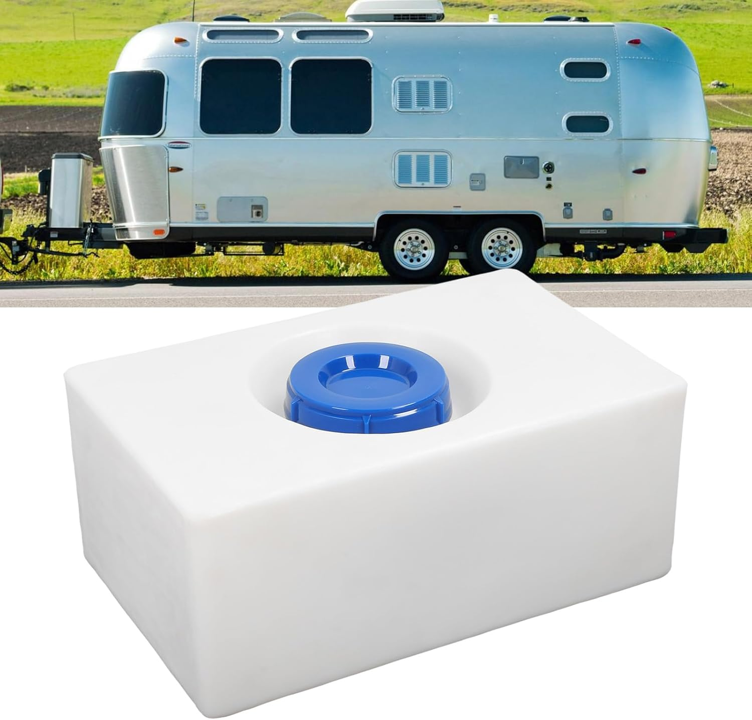 RV Water Tank, Unbreakable 10 Gallons RV Water Storage Tank 21.3 X 13.2 X 9.1In for Trailer Boat Yacht