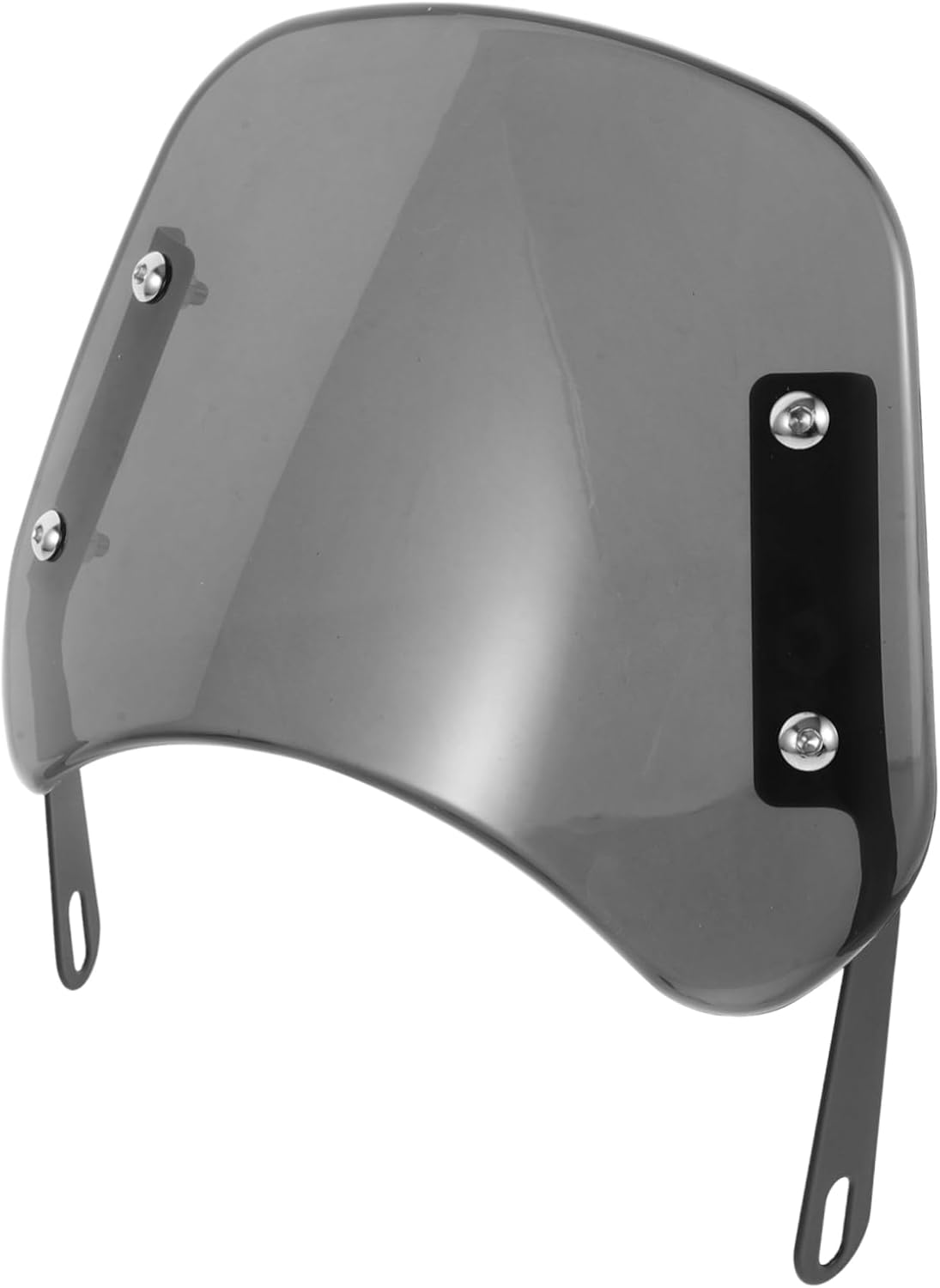 GETAJGHSD Universal Motorcycle Windscreen 5-7 Inch Replacement Windshield Wind Deflector for Motorbike Smoke Tint Front Windshield Suitable for Cruiser Bikes image number 2