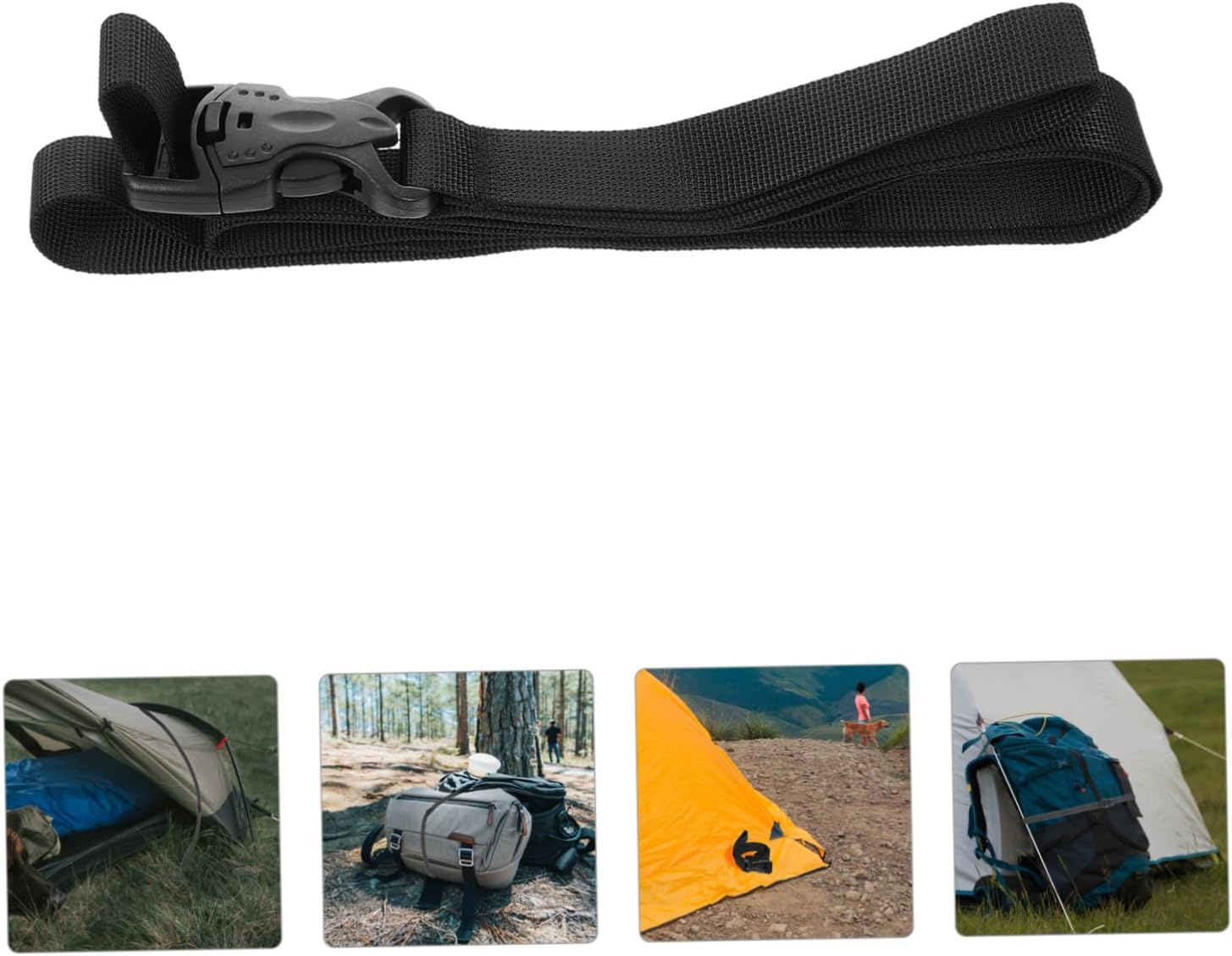 PAMINGONO Elastic Luggage Straps for Suitcases Cross Luggage Straps Buckle Adjustable image number 6