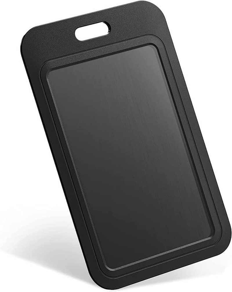 Plastic Vertical ID Badge Holder - Double Sided Hard Rigid Card Case with Slide Open Design - 10Pcs Name Tag Bus Card Holders image number 2