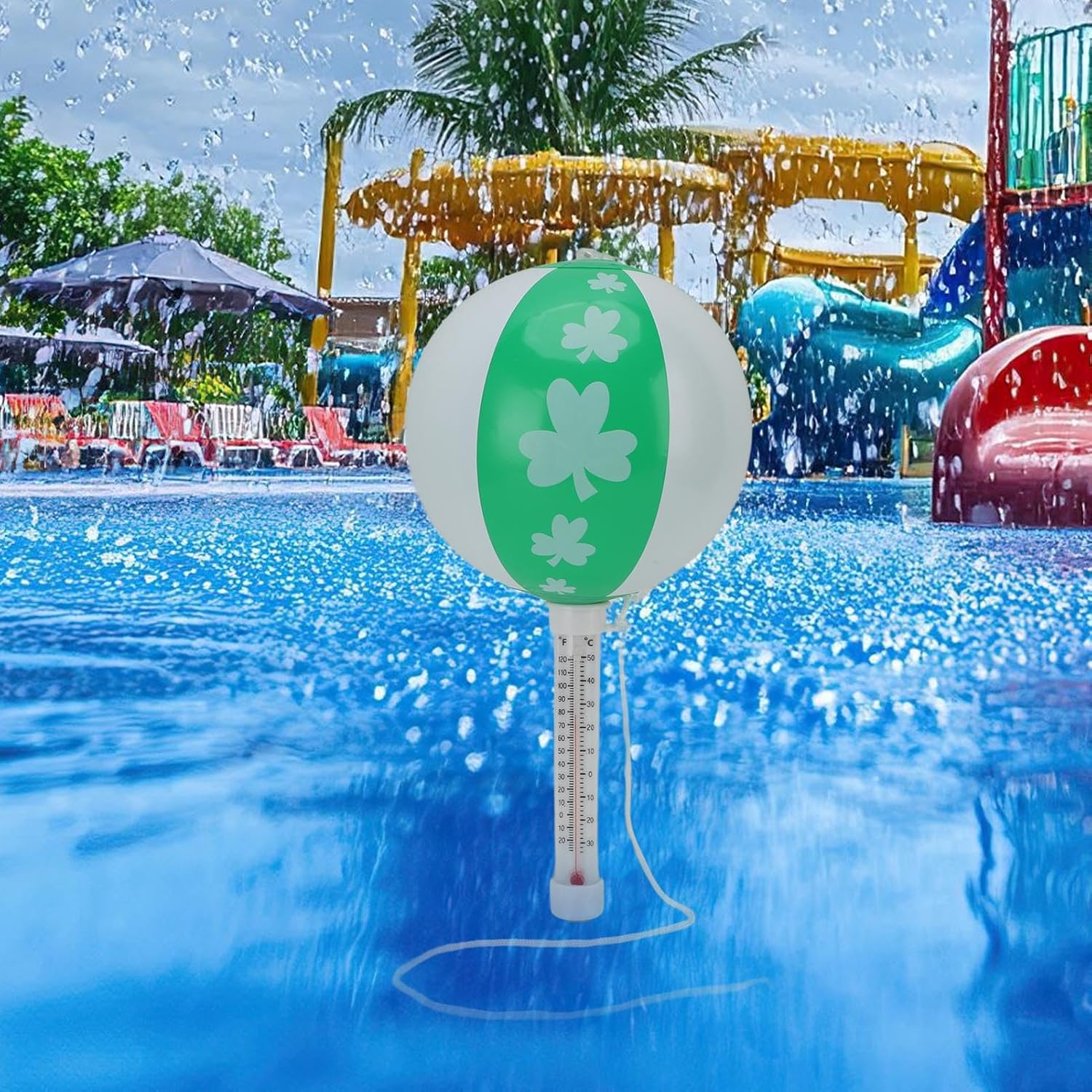 Jiawu Floating Pool Thermometer with Large Temperature Display, Easy to Read Water Temperature