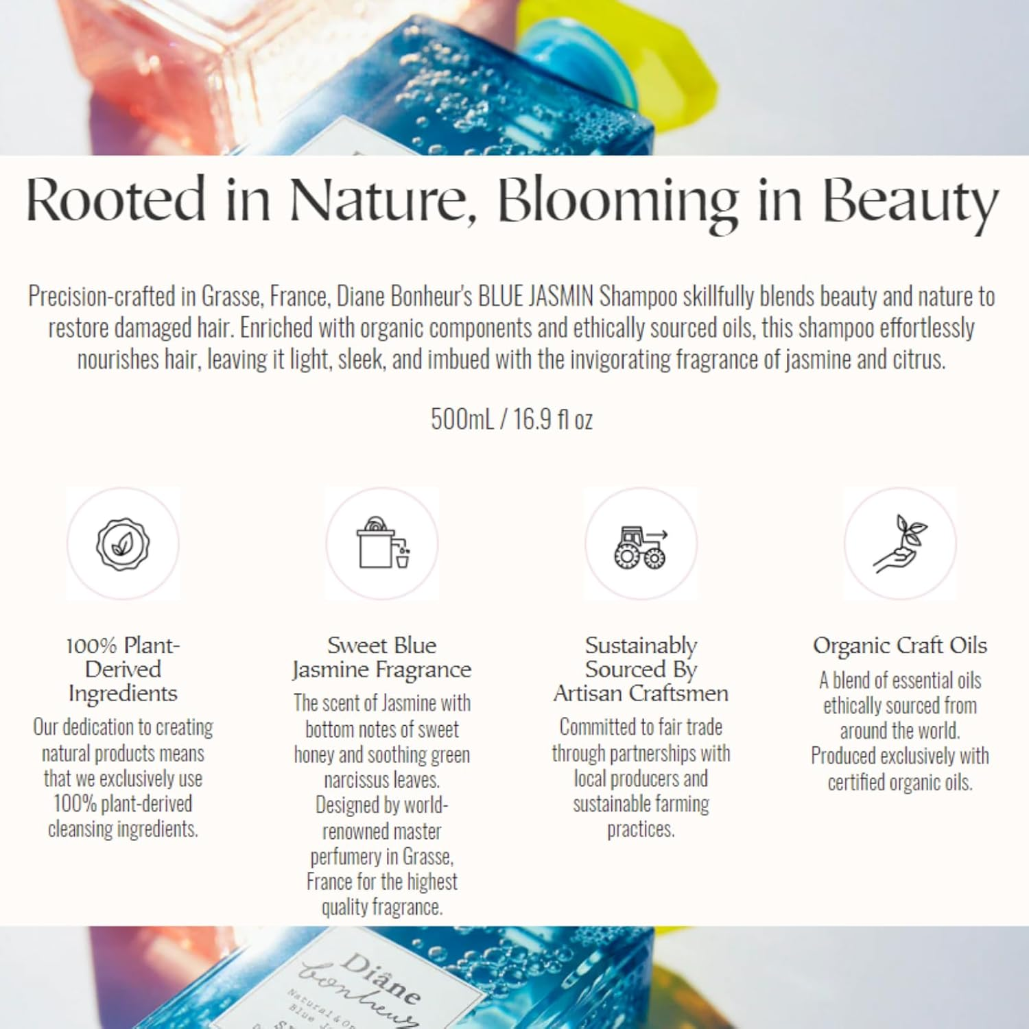 Diane Bonheur Shampoo [Blue Jasmine Scent] Liquid Liquid 500Ml (X1) image number 5