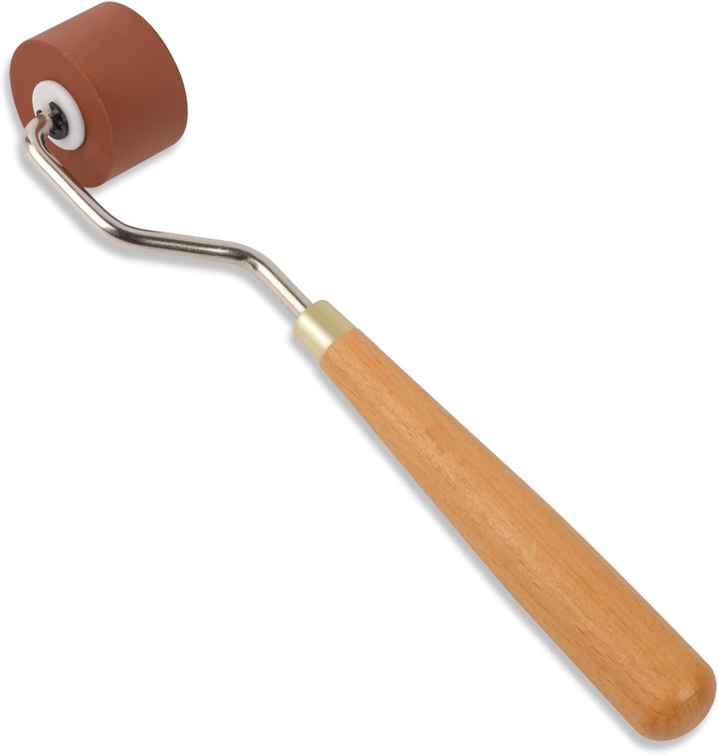 Rubber Brayer Roller for Crafting, Brayer Roller for Printmaking, Craft Stamping Brayers Roller for anti Skid Tape Construction Tools, Print, Wallpapers and Scrapbooks(0.8") image number 1