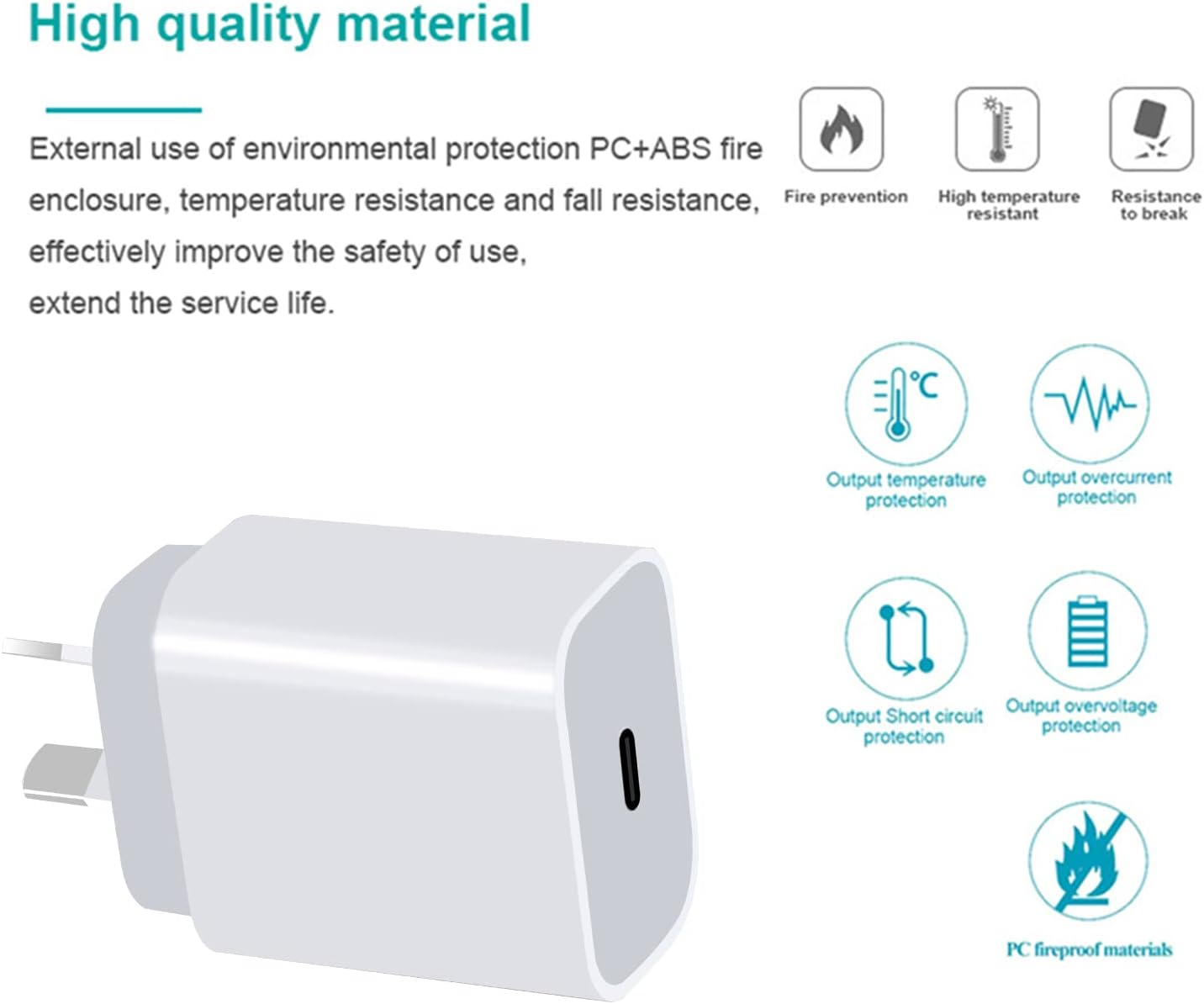 20W Fast Charger USB C Type Wall Plug AUS Wireless Chargers Adapter 20W PD Adapter (2 Pack) for Sam-Sung Phone Mobile Phone