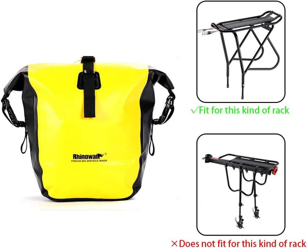 Rhinowalk Bike Bag Waterproof Bike Pannier Bag 20L,(For Bicycle Cargo Rack Saddle Bag Shoulder Bag Laptop Pannier Rack Bicycle Bag Professional Cycling Accessories)