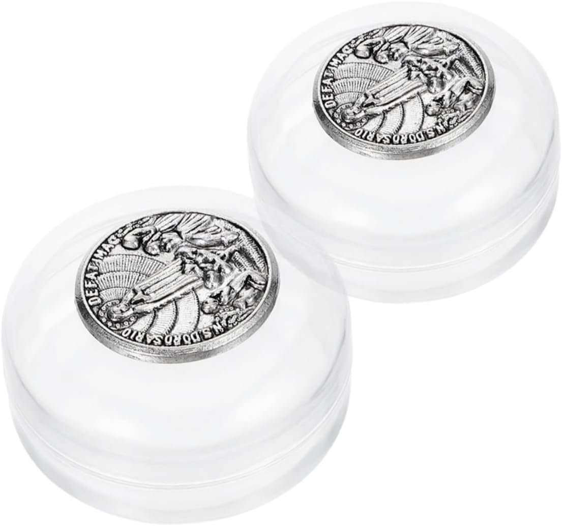 Veemoon 2Pcs First Holy Communion Rosary Box Catholic Trinket Box Metal Packaging Case For image number 4