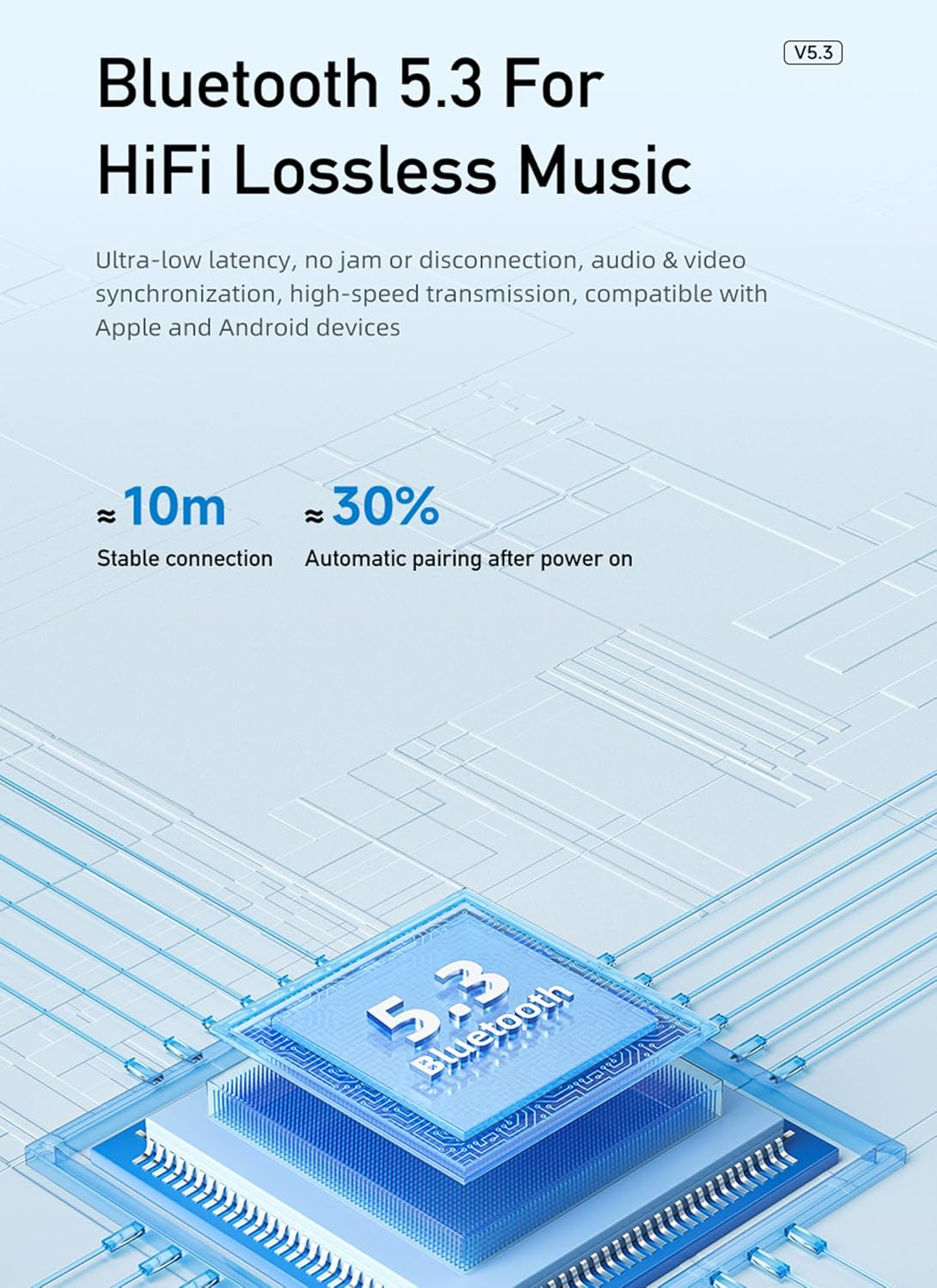 AWEI T26 Pro Wireless Ear Buds, Bluetooth Ear Buds with Big Bass Stereo Sound, 300Mah Headphone Charging Pod 36 Hours Playtime, Lightweight In-Ear Fit, Wireless Earbuds IPX6 Waterproof Black image number 2