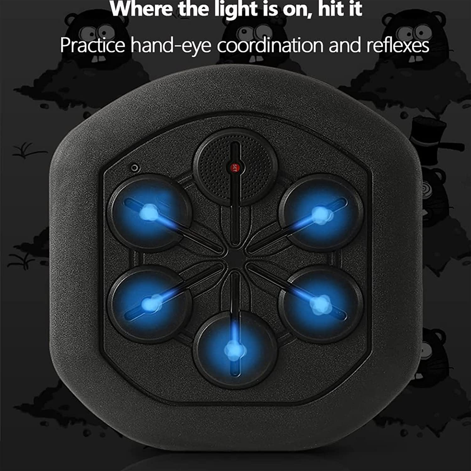 Smart Boxing Machine Wall Mounted with Music Light and Gloves - Indoor Training Equipment for Children, Youth and Adults image number 4