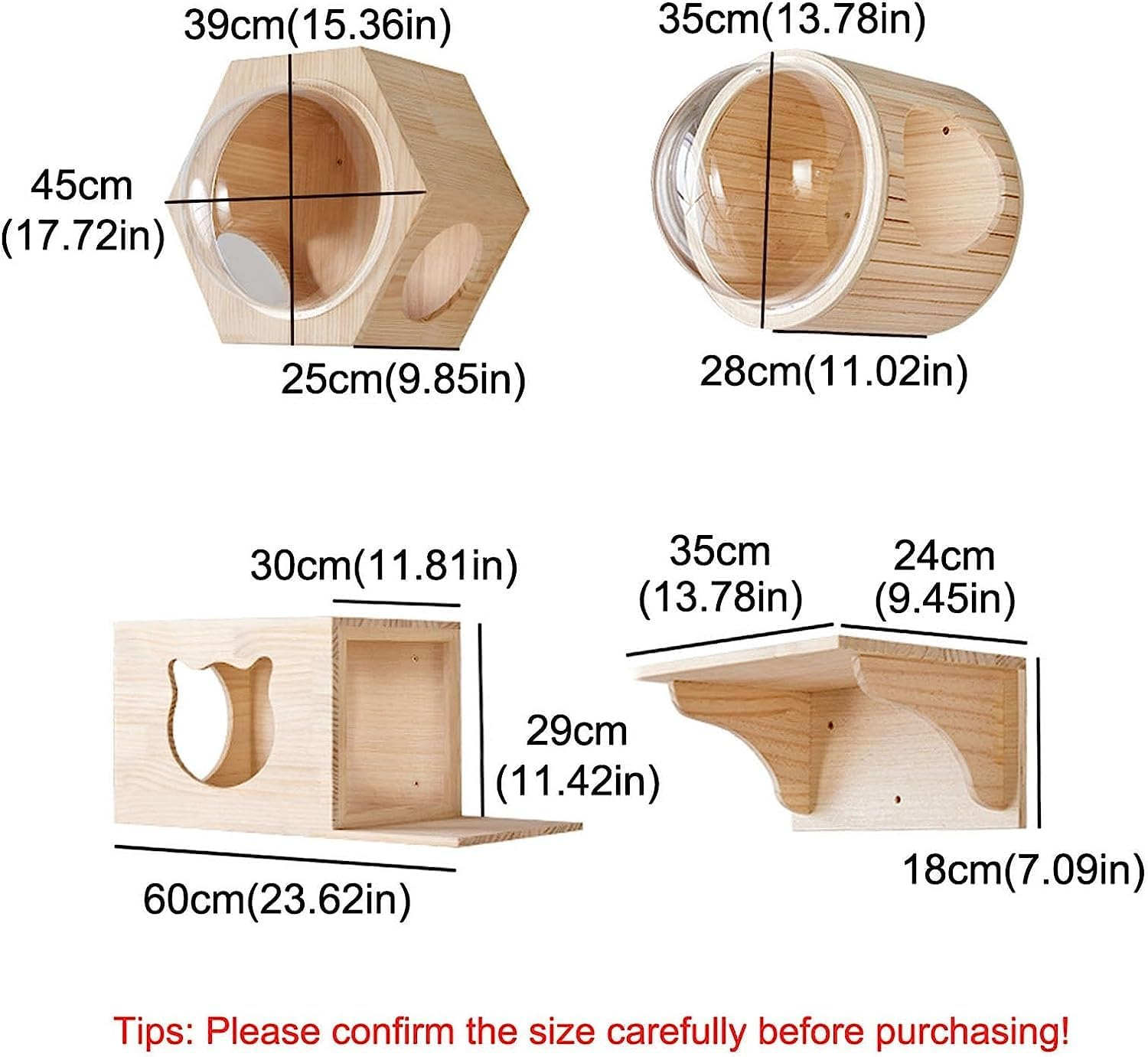 Delicate Cat Tree Wall Mounted Cat Tower Shelves Climbing Shelf Set Kitten Perch Activity Center for Playing Exploring image number 2