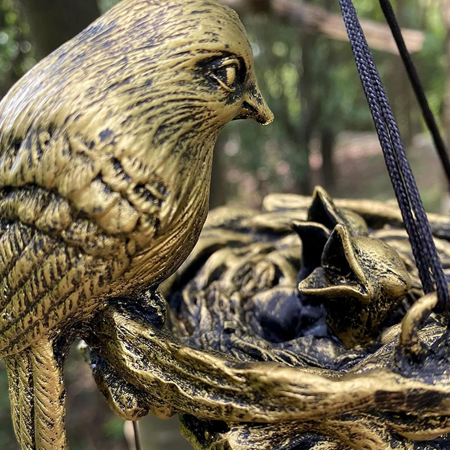 Mrmrkura Bird Nest Wind Chime, Bird Windchimes with 12 Bells for Glory Mothers Love Gift Decorative Hanging Bells for Outdoor Garden Backyard Home Decor