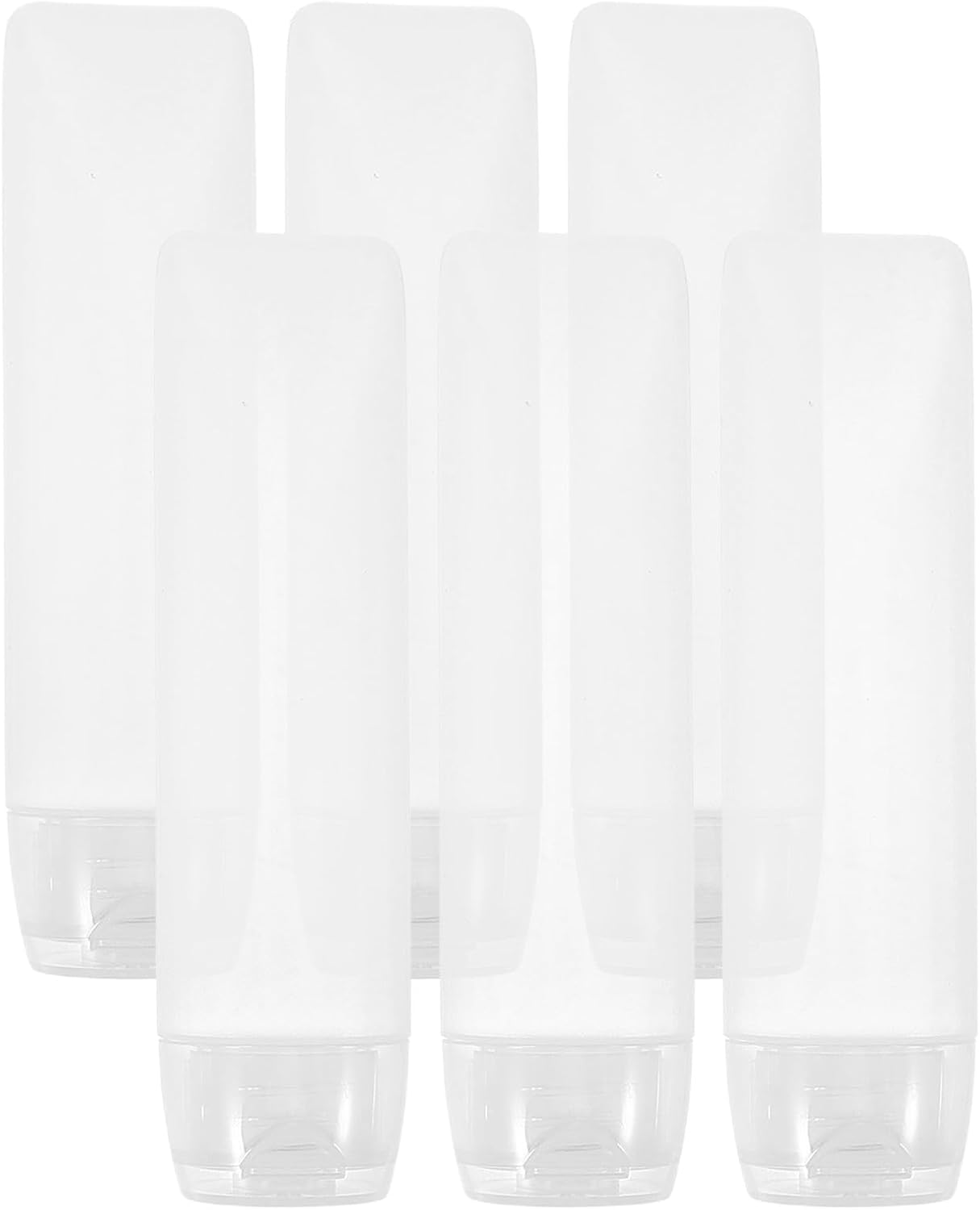 WEKADRIN 6Pcs 30Ml Refillable Travel Toothpaste Tubes Portable Squeeze Bottles for Toothpaste and Lotion Plastic Empty Travel Bottles with Facial Cleanser Caps for Toiletries image number 5