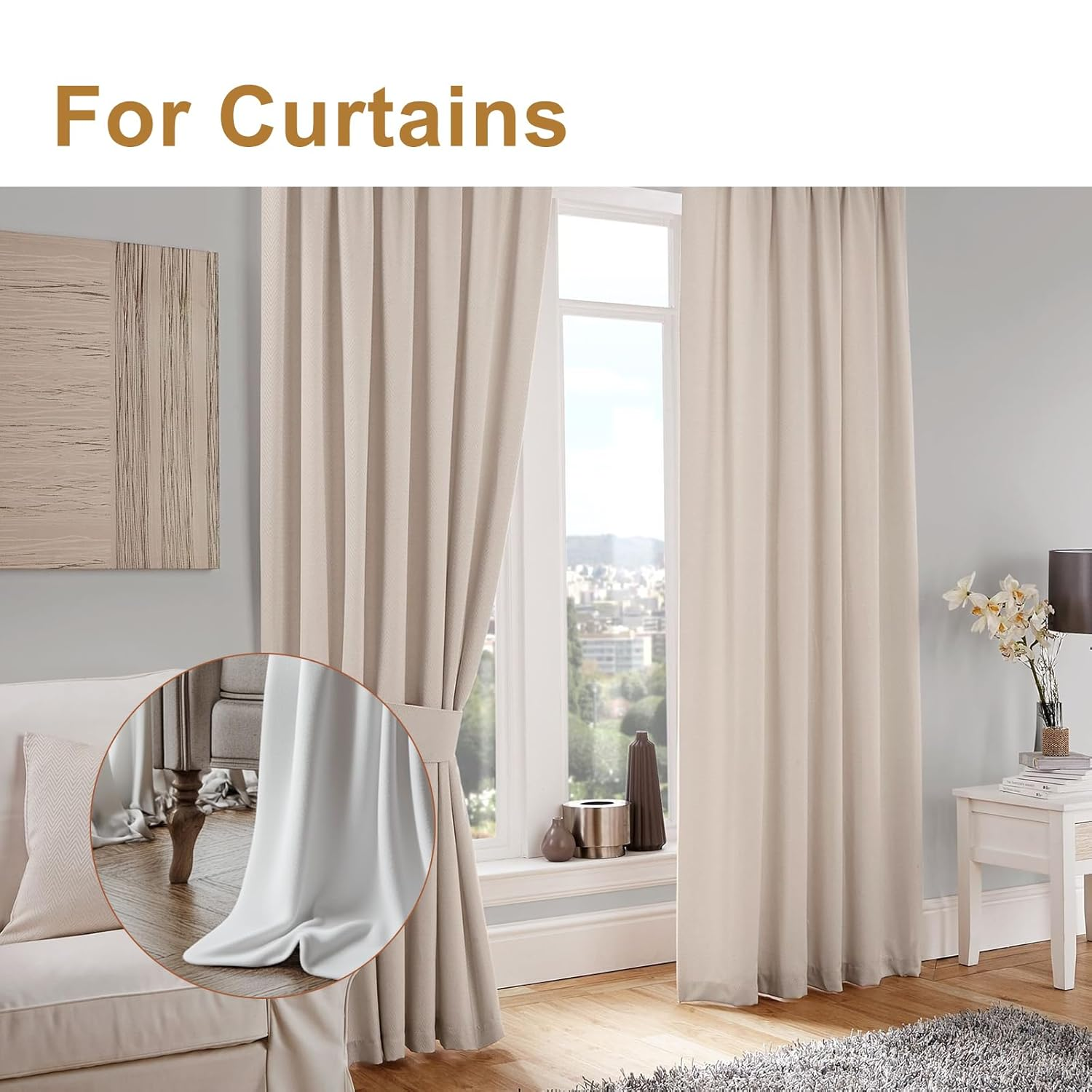 2 Rolls Iron Hemming Tape, Hemming Web, Iron on Tape for Skirts, Pillows, Jeans and Curtains,2Cm Wide * 24 Metres Long with Tape Measure(White) - 2, Black image number 4