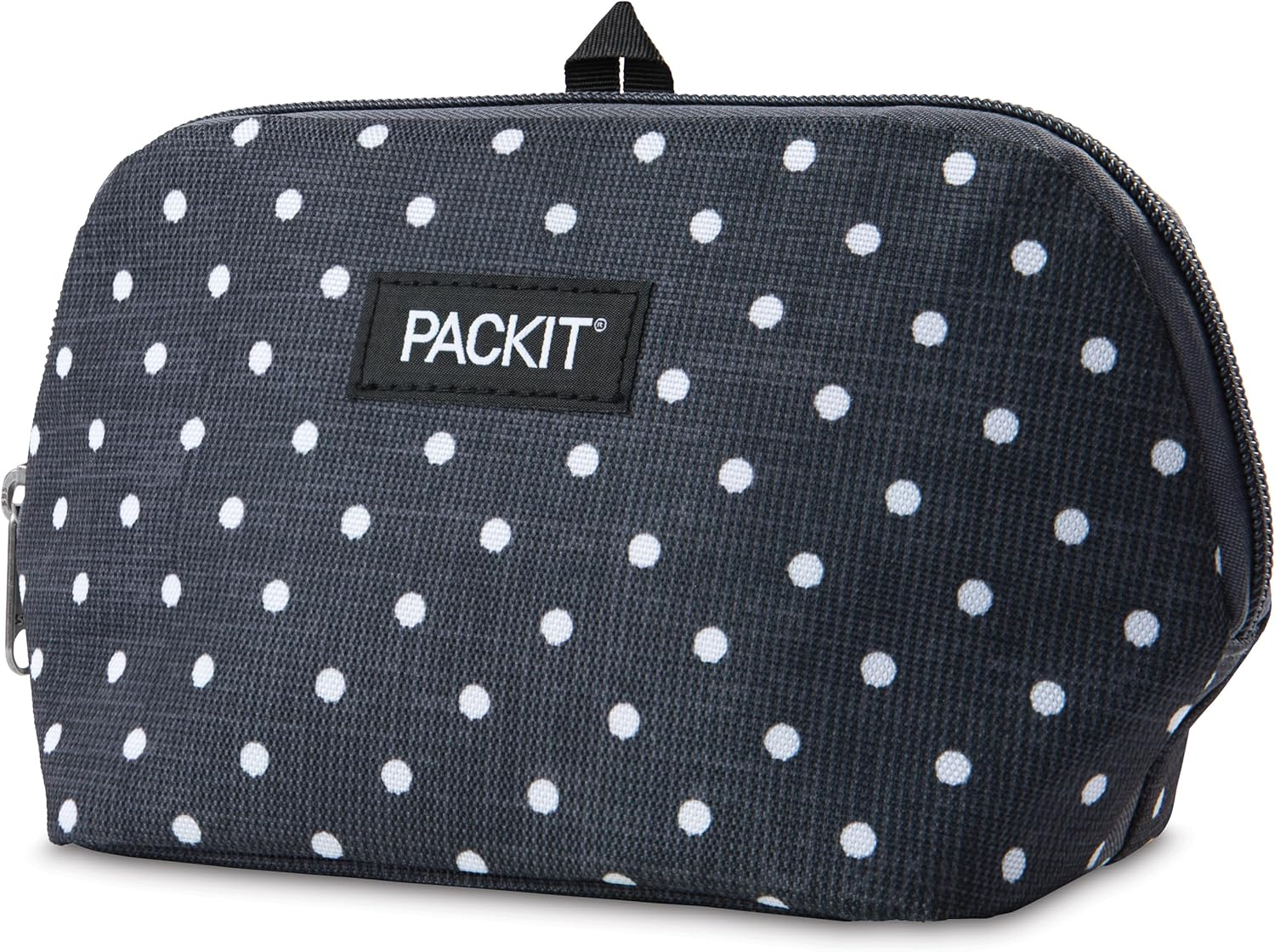 Packit Freezable Snack Bag, Polka Dots, Built with Ecofreeze Technology, Foldable, Reusable, Zip Closure Locks in Cool Dry Air, and Fresh Snacks on the Go
