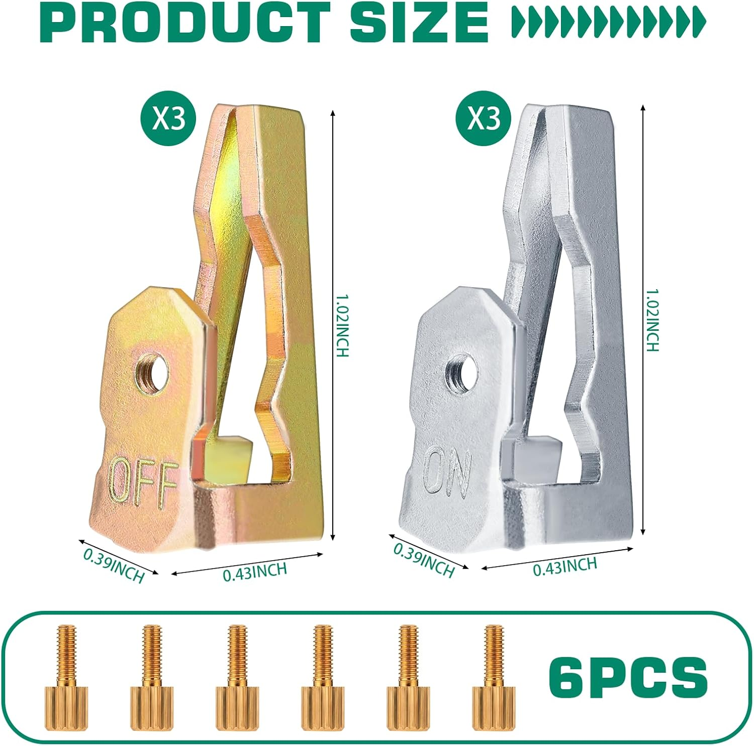6 PCS Pool Pump Timer Switch Compatible with Intermatic Pool Timer156T1978A for T100 Series Parts,Trip Switch,Pool Timer on off Clip Parts image number 1