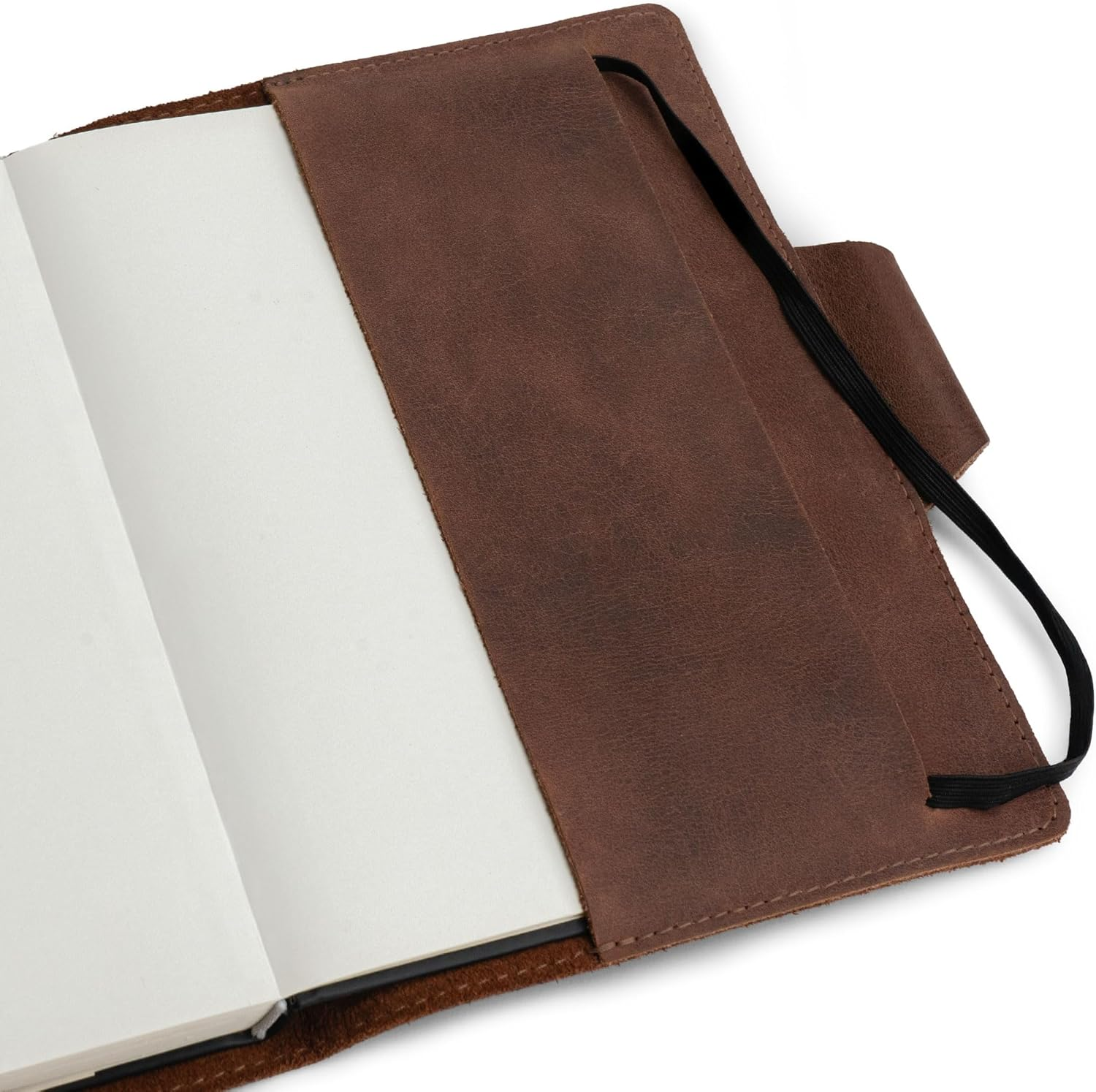 Leather Worx, Leuchtturm A5 Notebook Cover with Card Slots Handmade from Full Grain Leather (Notebook Not Included) - Sturdy, Perfect for Storing Journal - Classy, Minimalist Style - Bourbon Brown